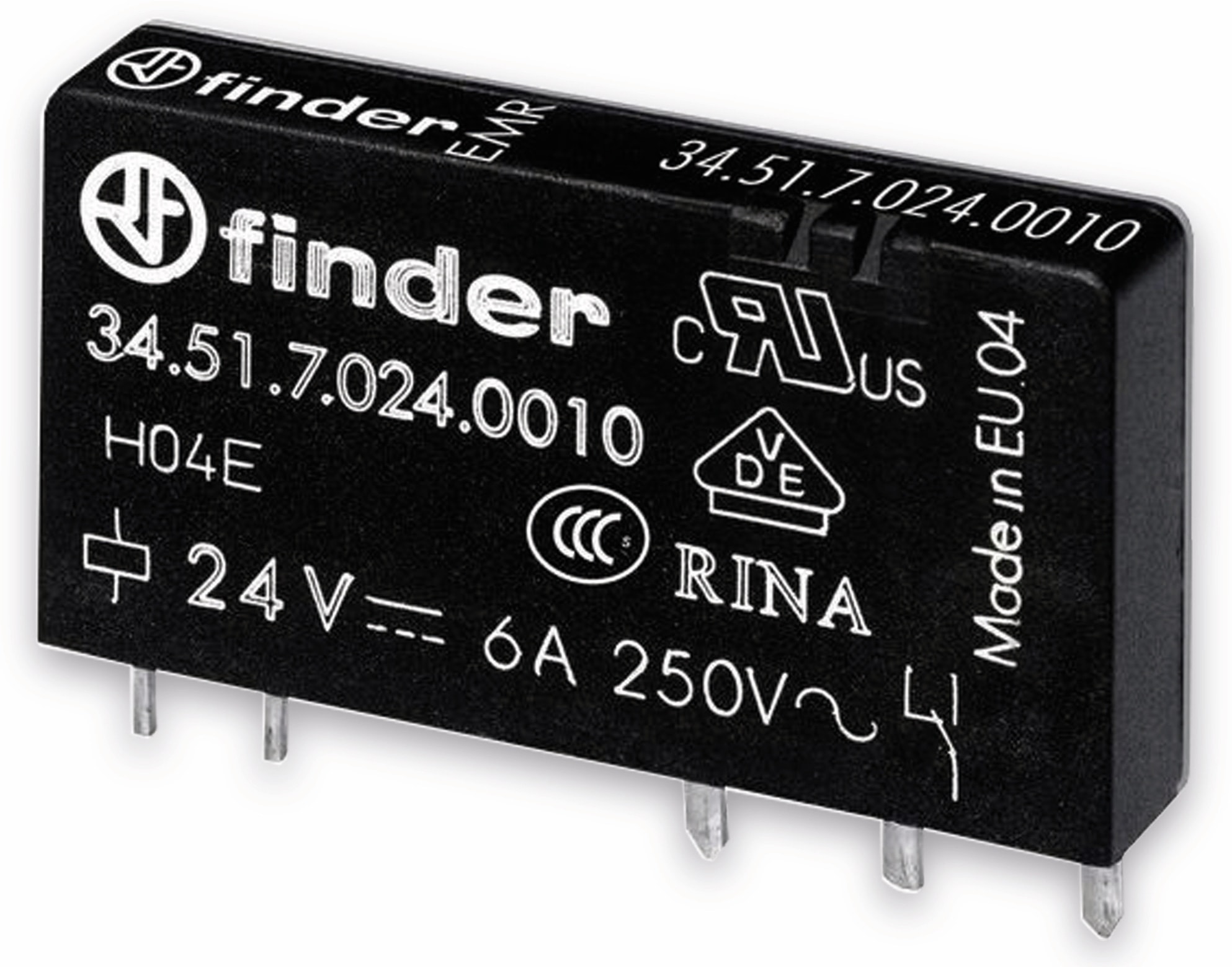 FINDER Relais 34.51, 5 V-, 1xUM, 6 A