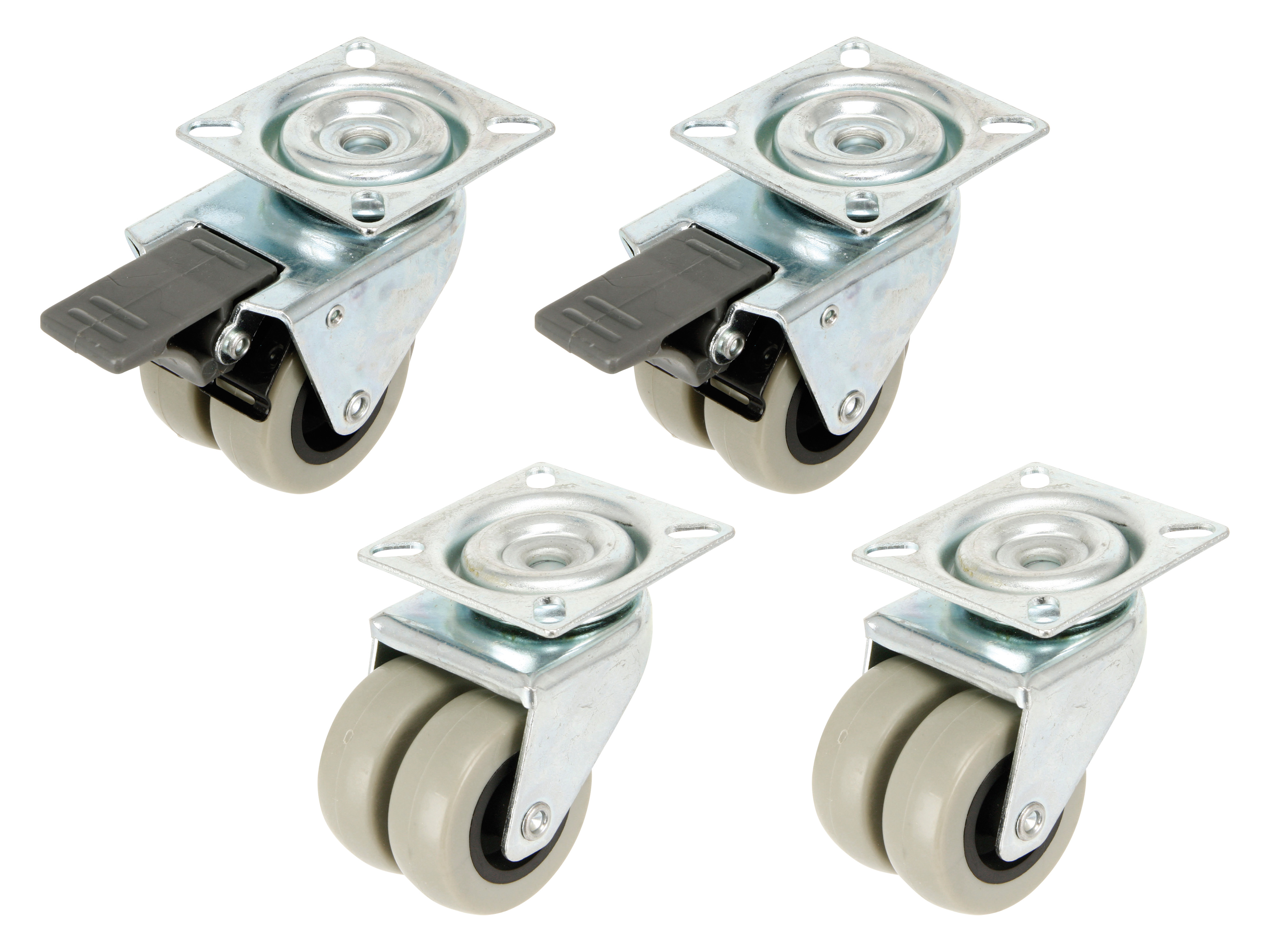 WHEELTECH Doppel-Laufrollen Set, Ø 50 mm, 4 Stück WHEELTECH Doppel-Laufrollen Set, Ø 50 mm, 4 Stück