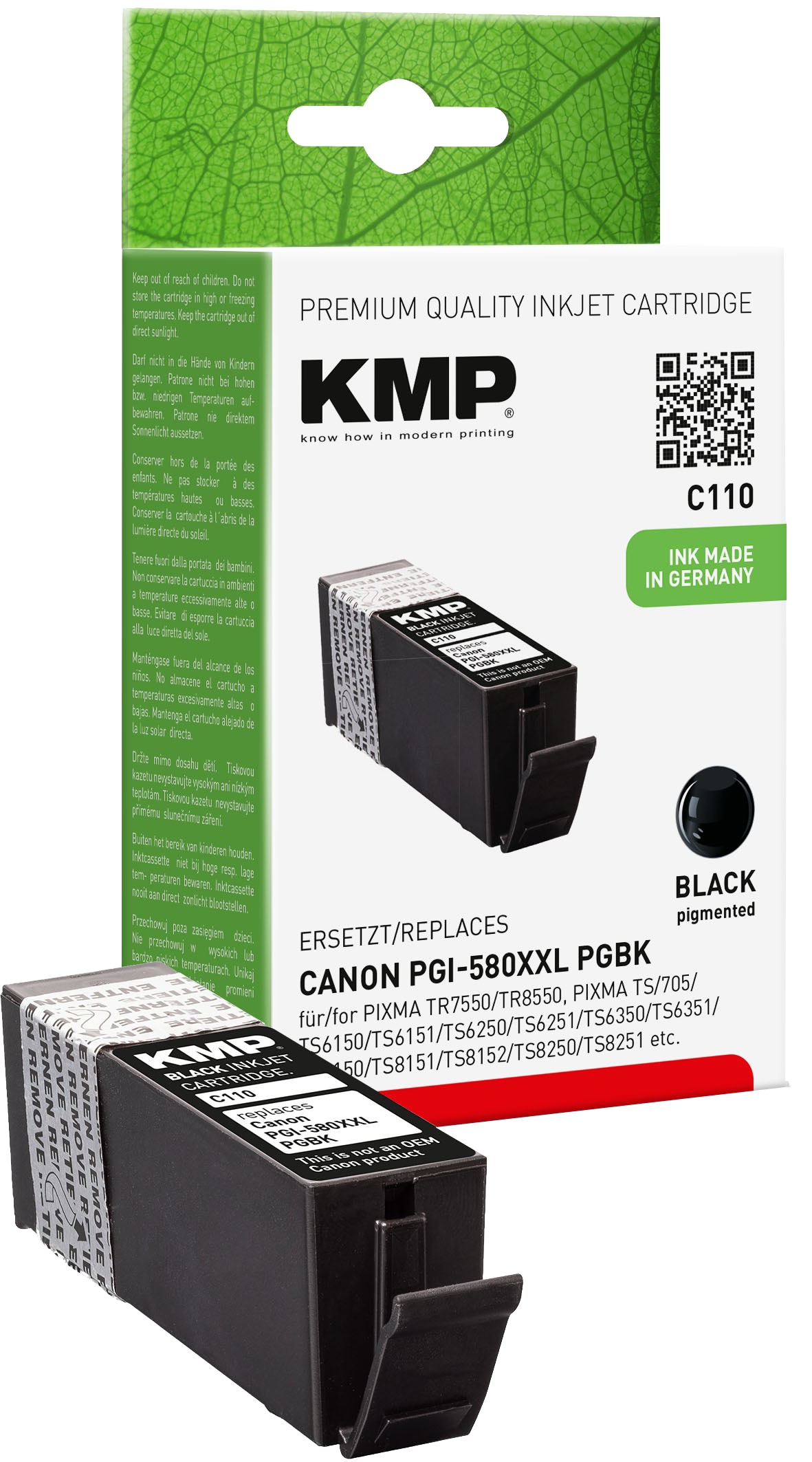 KMP Tinte C110 für Canon PGI-580PGBK XXL