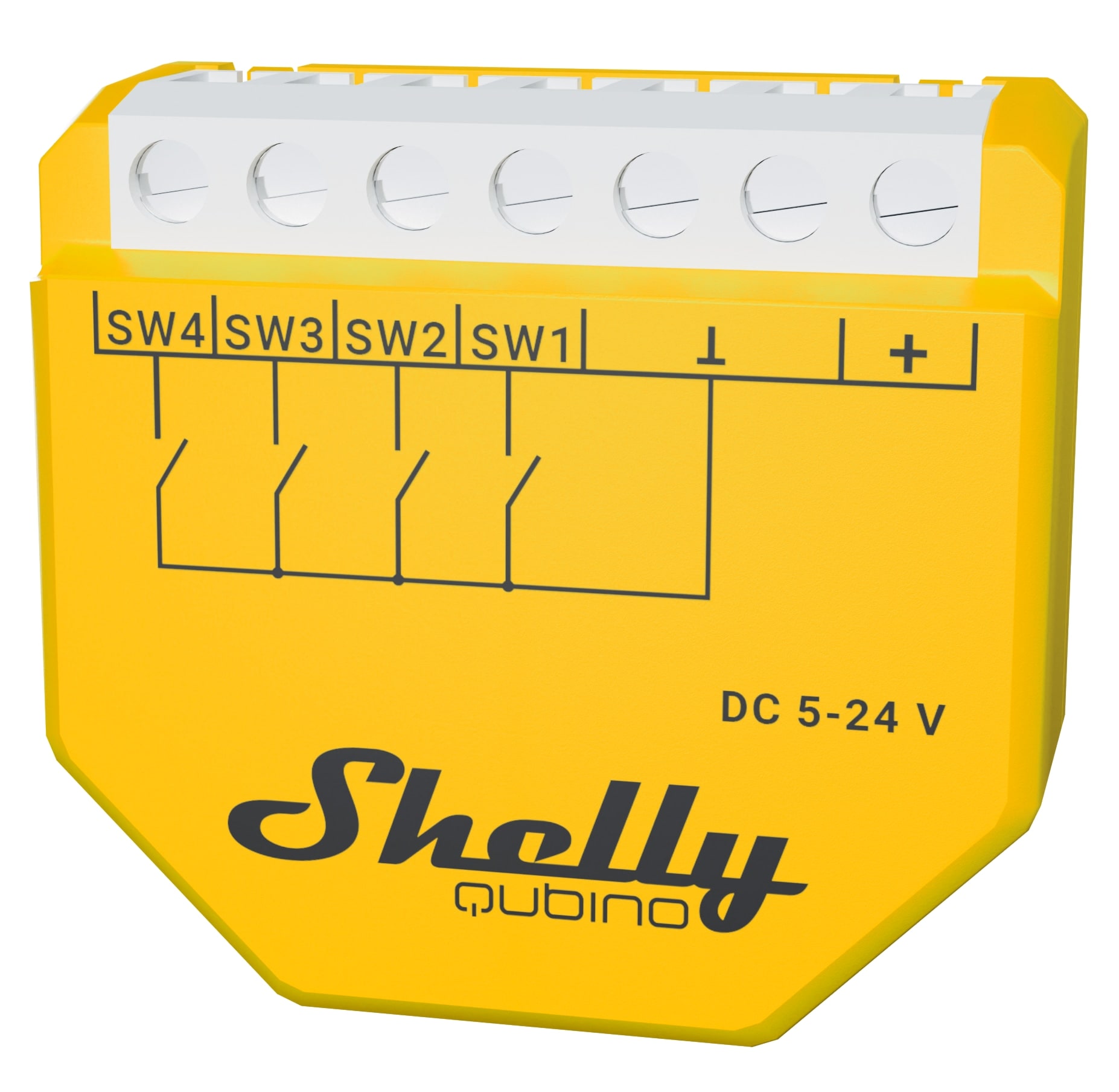 SHELLY Szenenaktivierer Wave i4 DC, Unterputz, gelb, 4 Stück SHELLY Szenenaktivierer Wave i4 DC, Unterputz, gelb, 4 Stück