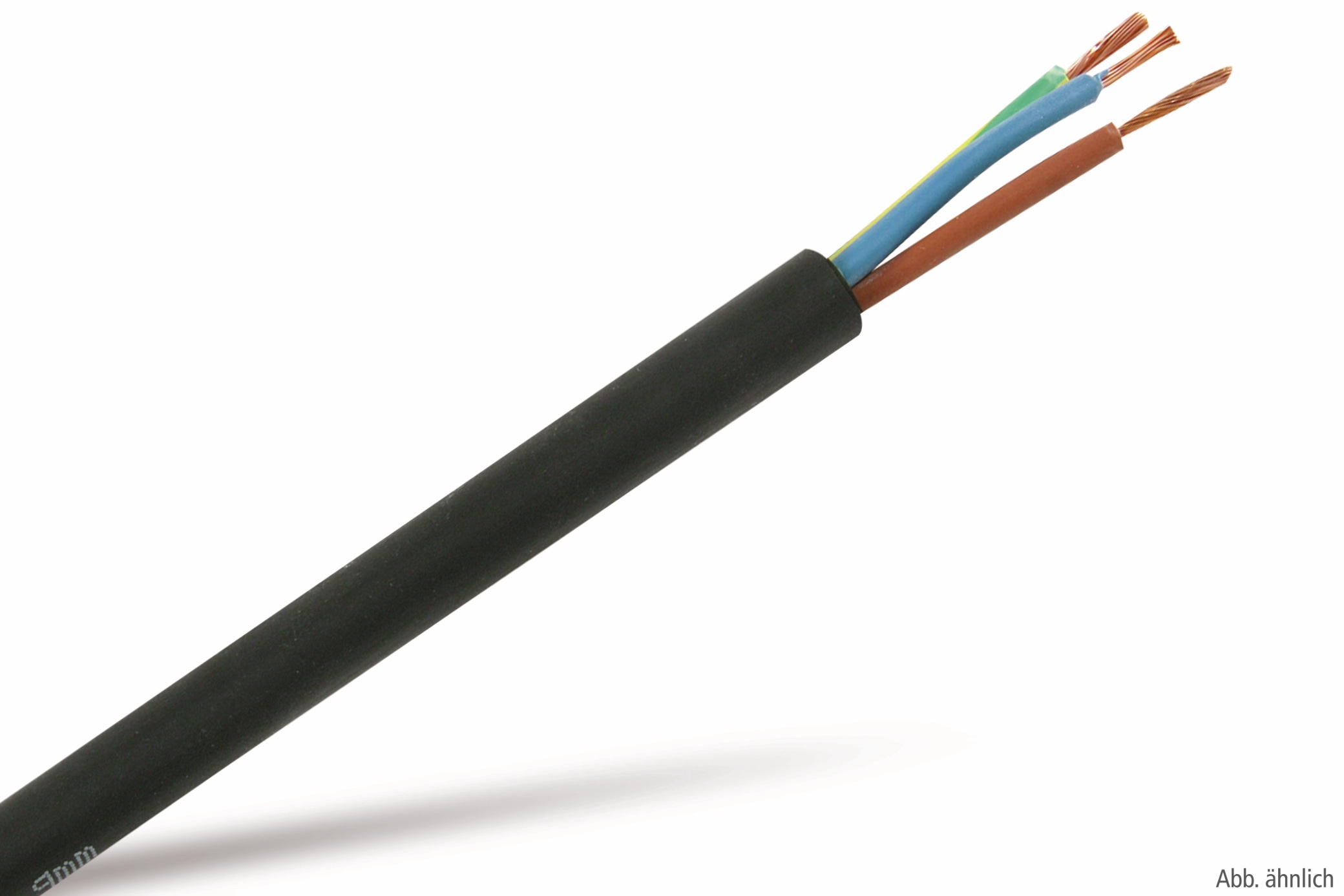 Gummi-Schlauchleitung, 3x1,5 mm², 50 m, schwarz Gummi-Schlauchleitung, 3x1,5 mm², 50 m, schwarz