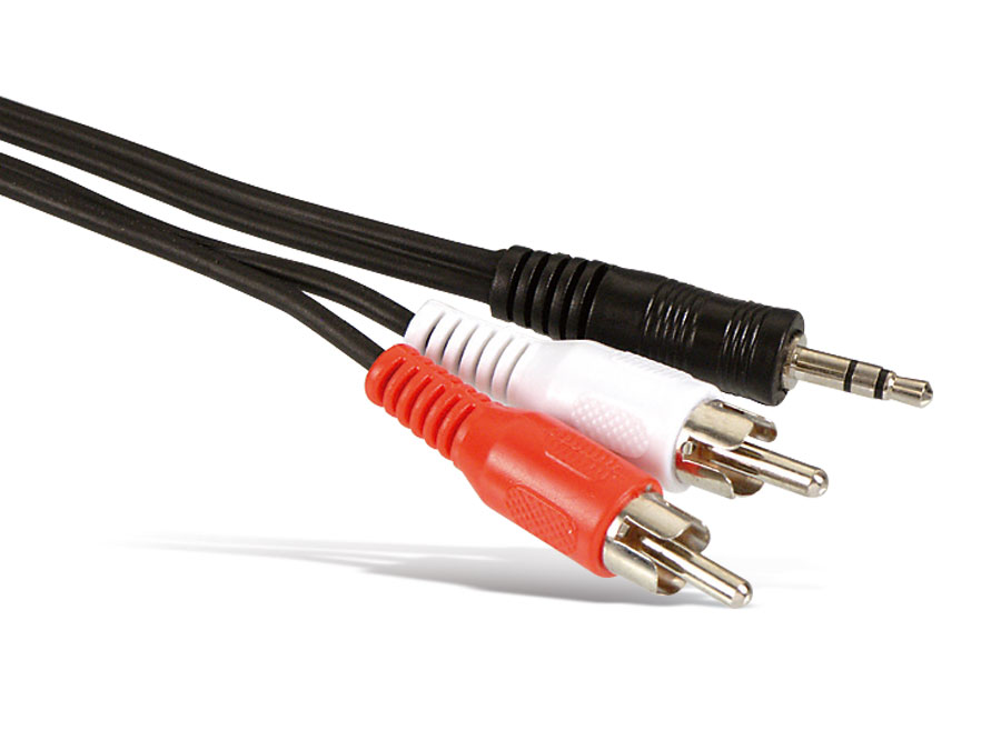 S-IMPULS Audio-Adapterkabel Klinke 3,5 mm auf Cinch, 5 m