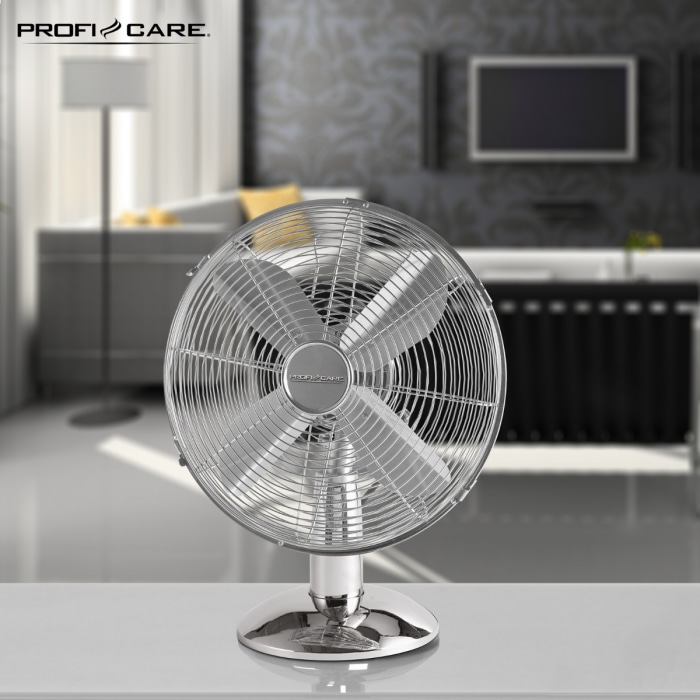 PROFI CARE Tischventilator PC-VL 3063 M, 30cm, Metall, chrom, 35 W ProfiCare Tischventilator PC-VL 3063 M, 30cm, Metall, chrom, 35 W