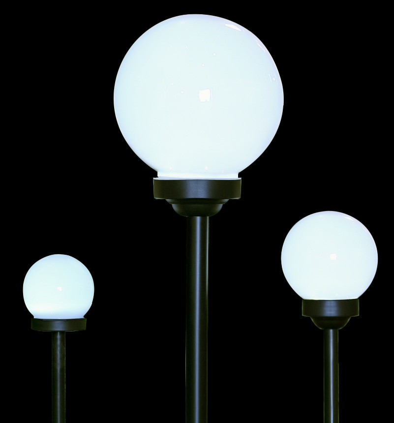 BLULAXA Solar LED-Gartenleuchte, Ø 10 cm, IP44, weiß