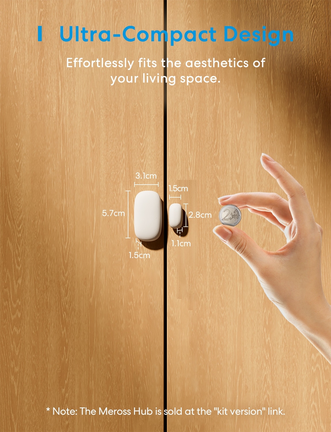 MEROSS Smart Wireless Tür-/Fenstersensor MS200HK-EU 