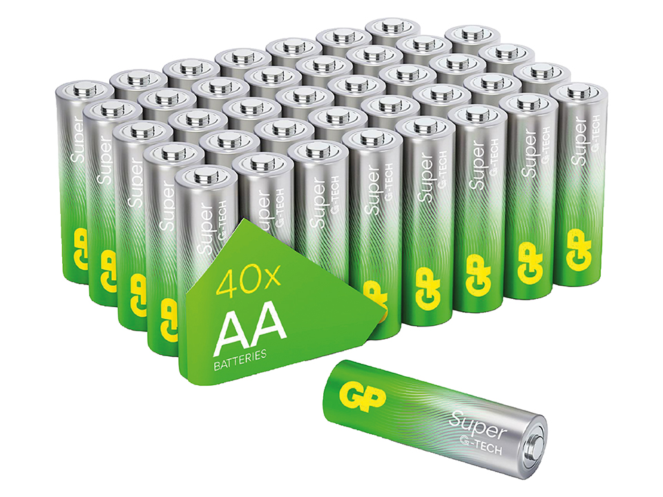 GP Mignon-Batterie SUPER Alkaline, AA LR06 , 40 Stück