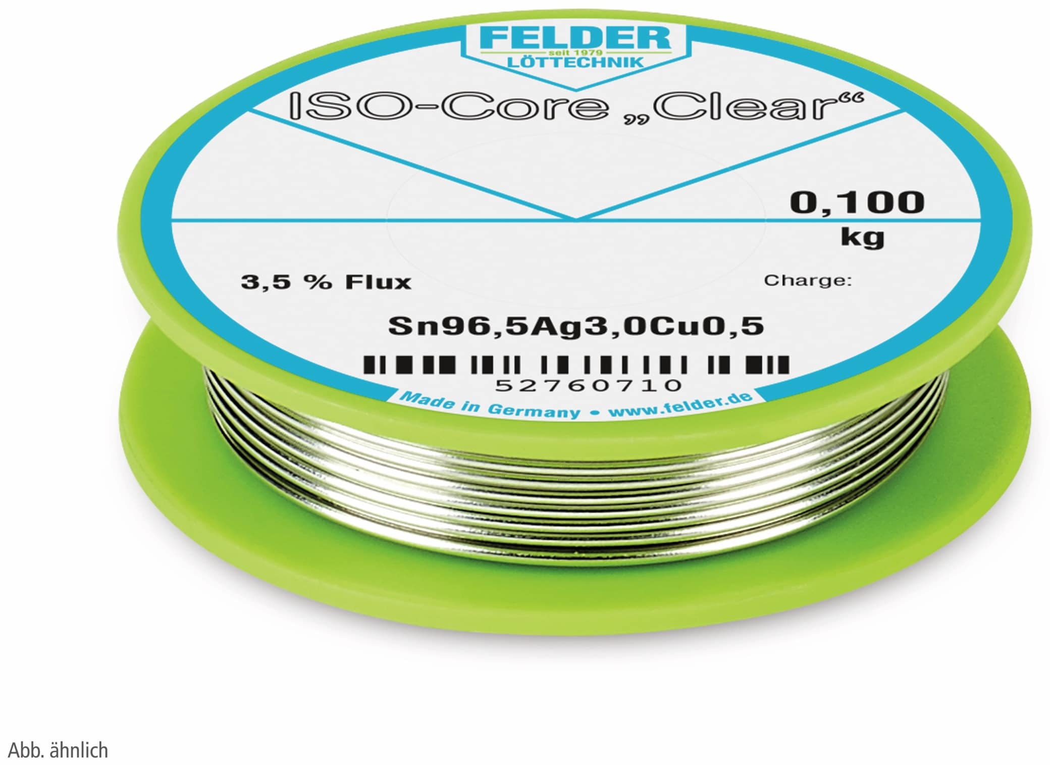 FELDER LÖTTECHNIK Lötdraht ISO-Core "Clear", 0,75 mm, 100 g