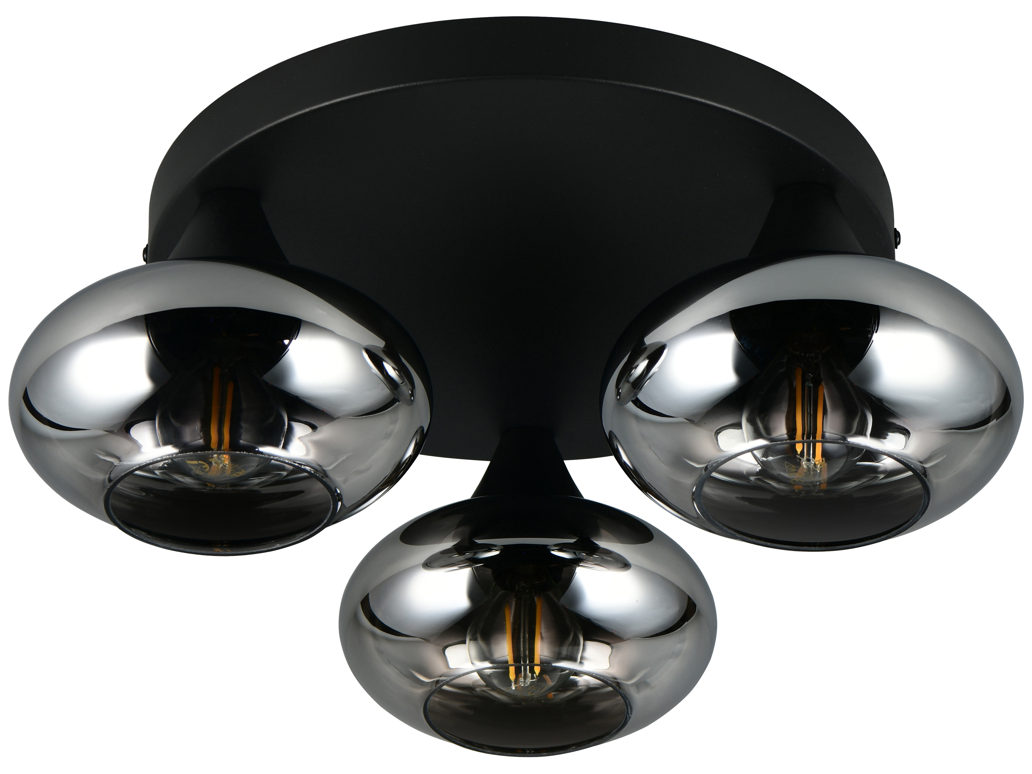 REALITY Deckenleuchte Divina R66643054, E14, ohne LM, IP20, schwarz/silber