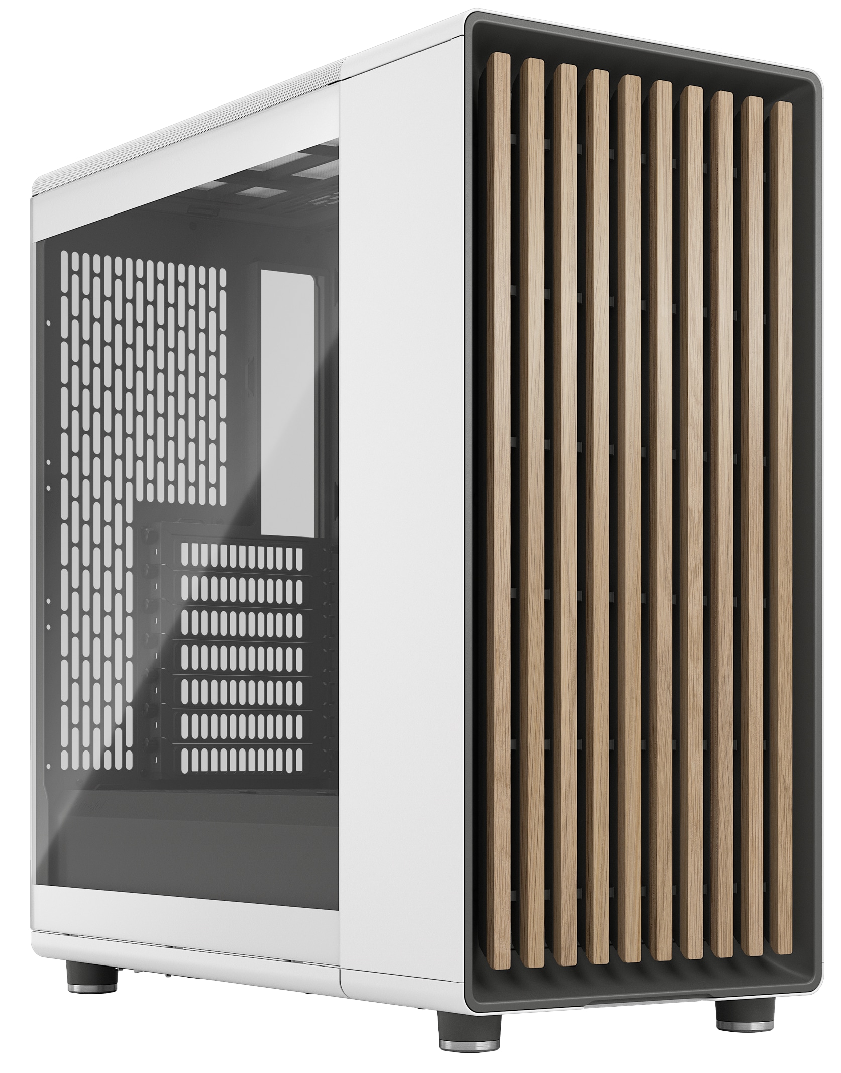 FRACTAL Midi Tower Design North Chalk weiß TG Clear FRACTAL Midi Tower Design North Chalk weiß TG Clear