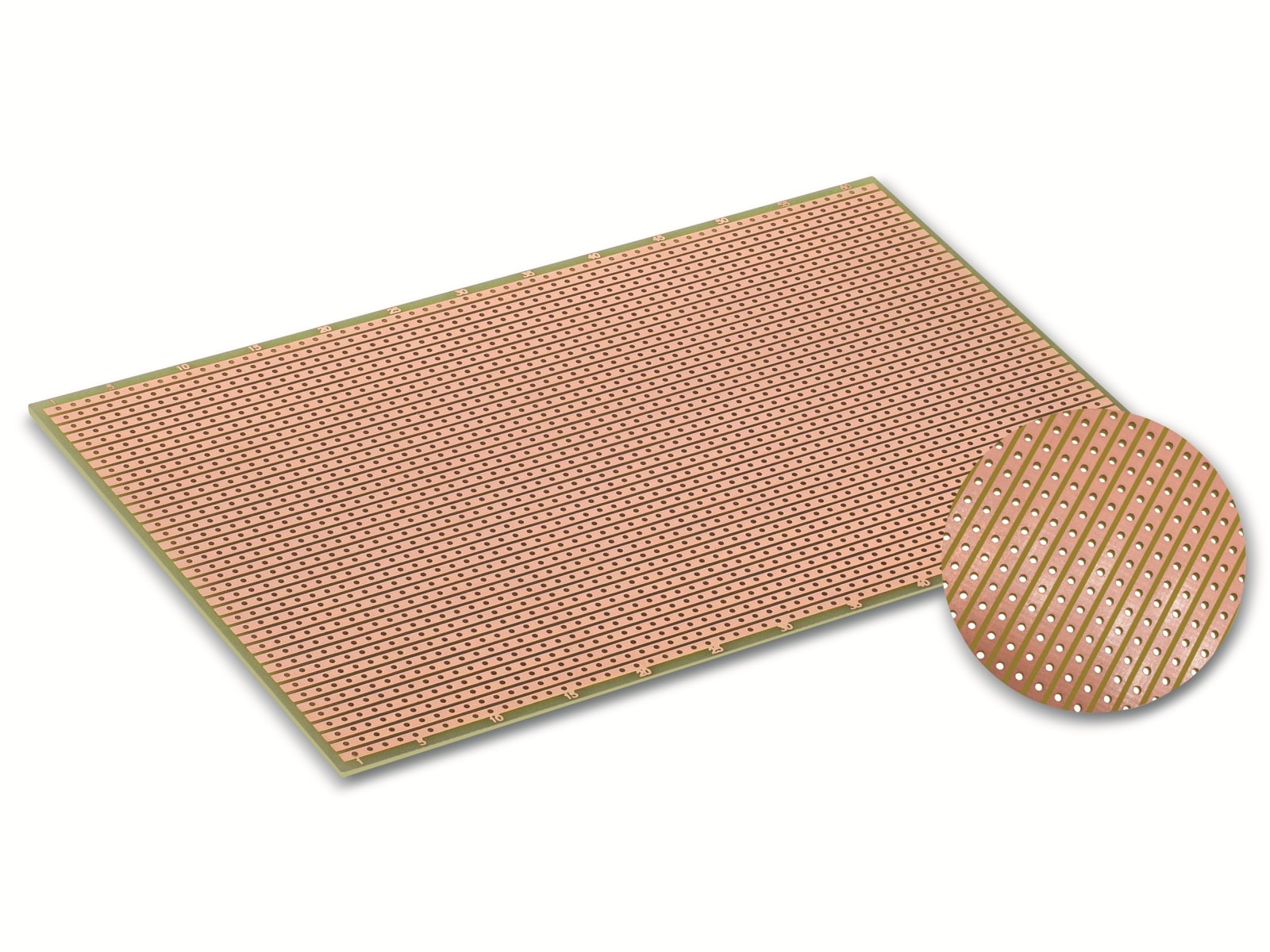 Streifenraster-Platine, FR4, Epoxyd, 160x100 mm