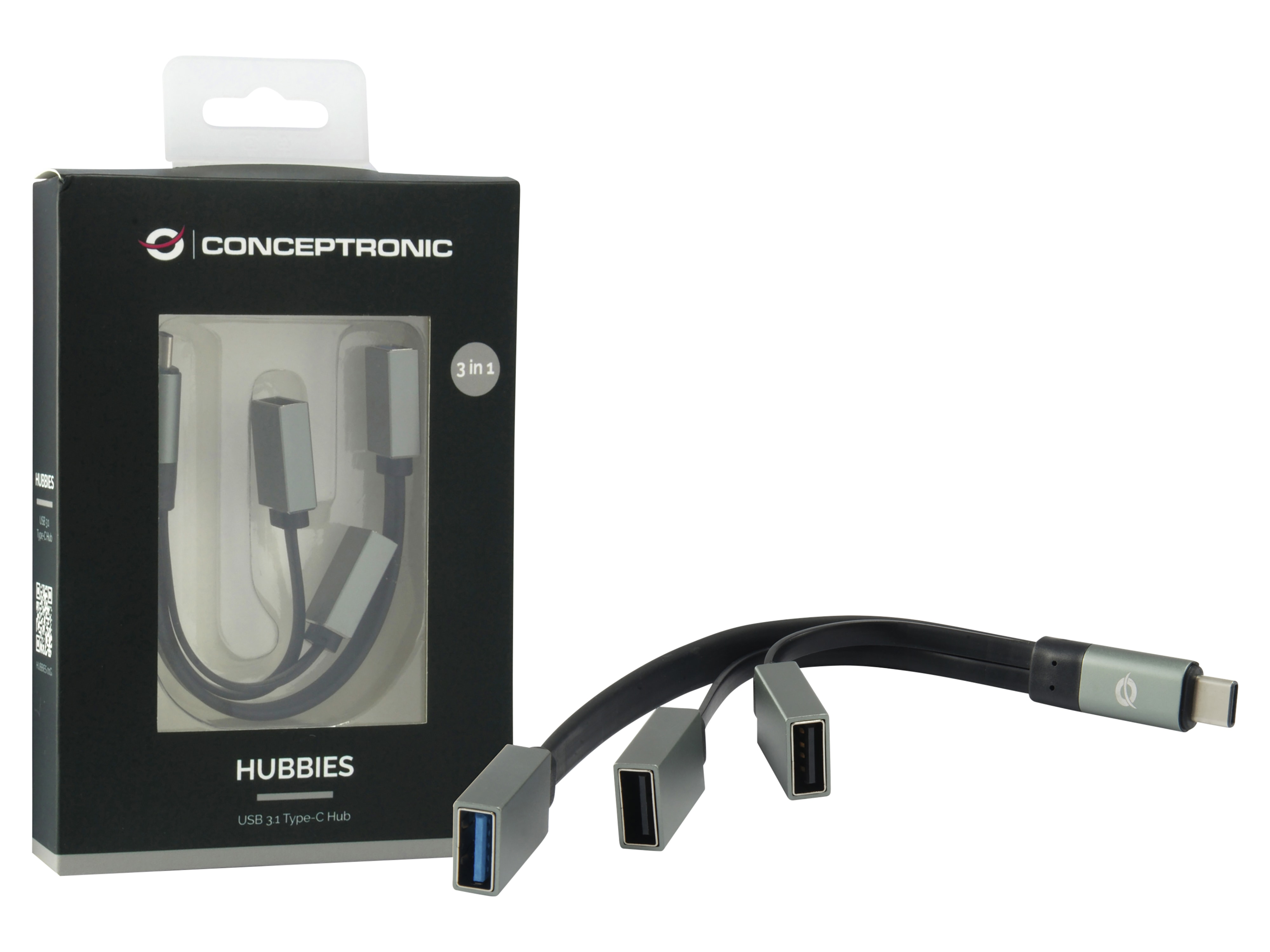 CONCEPTRONIC USB-HUB HUBBIES01G 3-Port