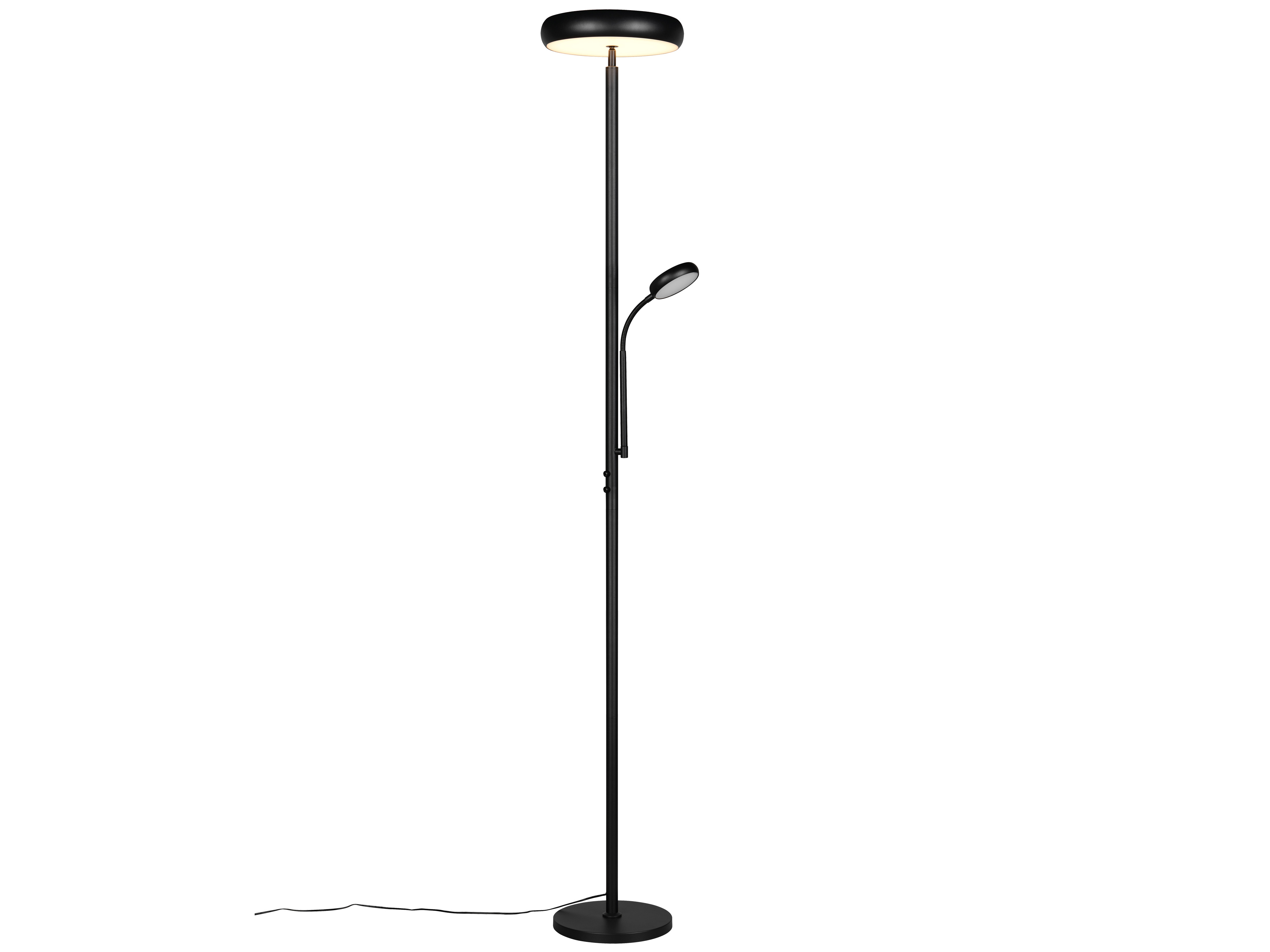 REALITY LED-Stehleuchte Palermo R45741132, 23W, 3000... 6500K, 2500lm, CCT, IP20, schwarz