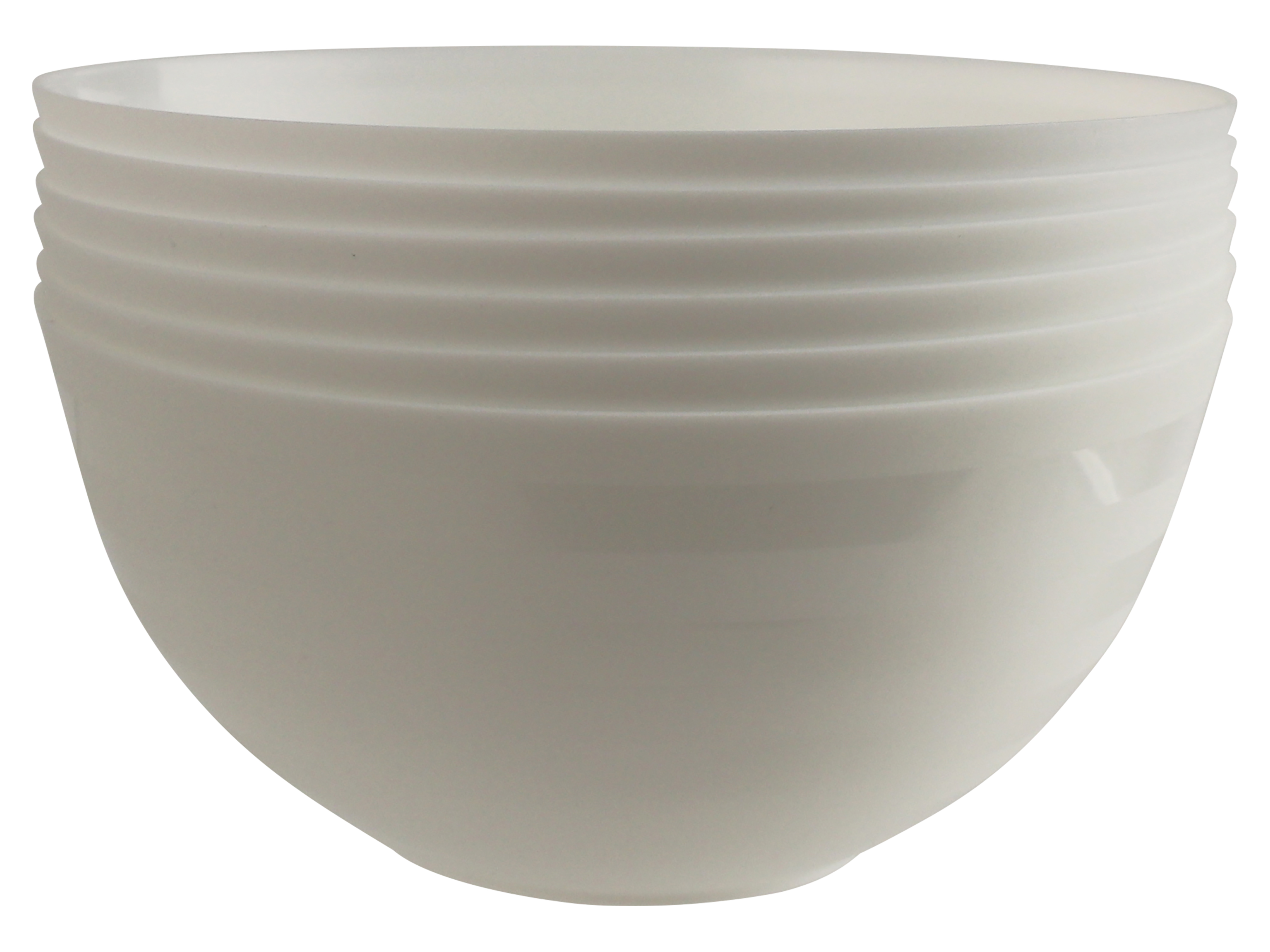 Camping-Schalen, 6-teilig, weiß, Ø 140mm