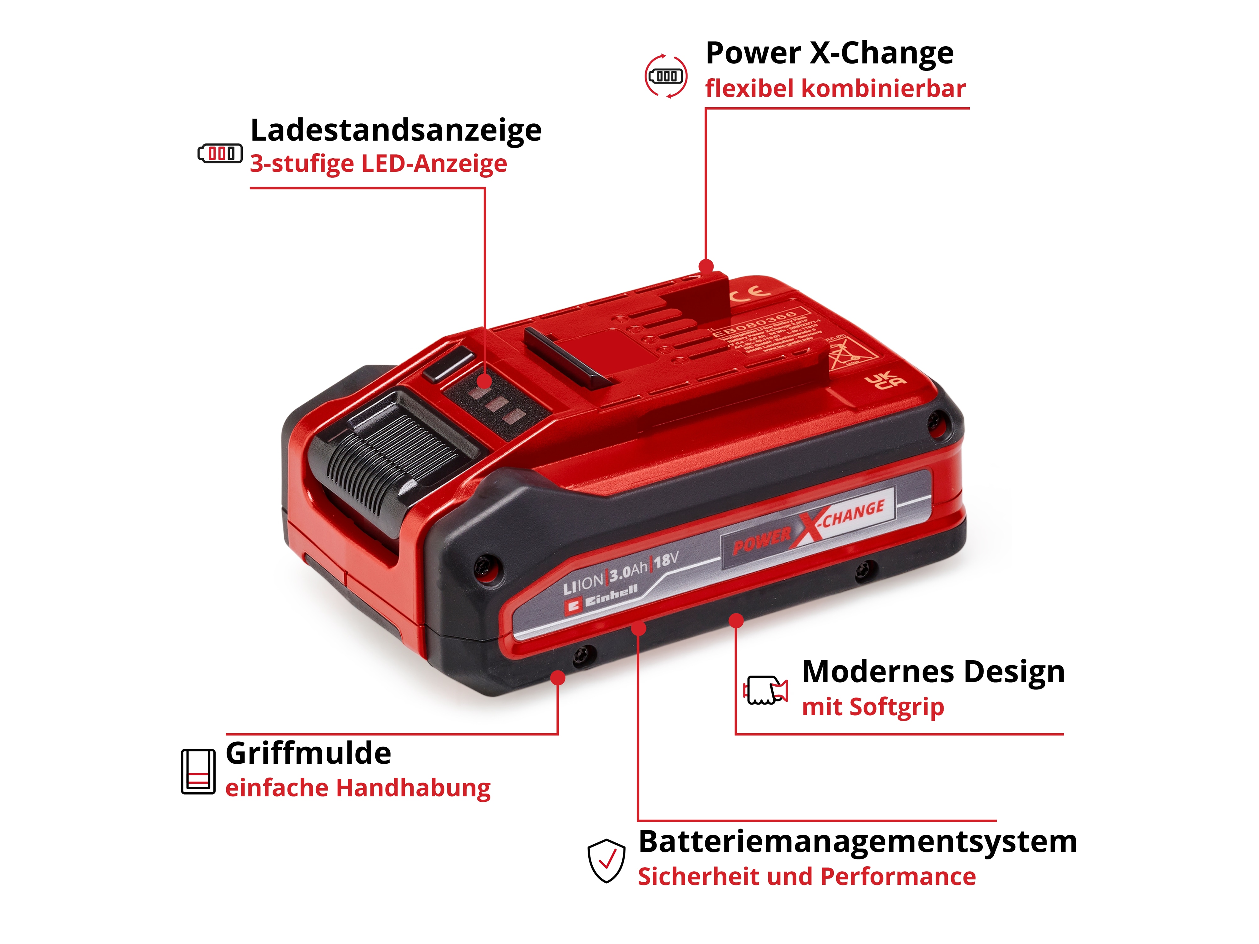 EINHELL Akku 18V 3,0Ah Power X-Change Plus