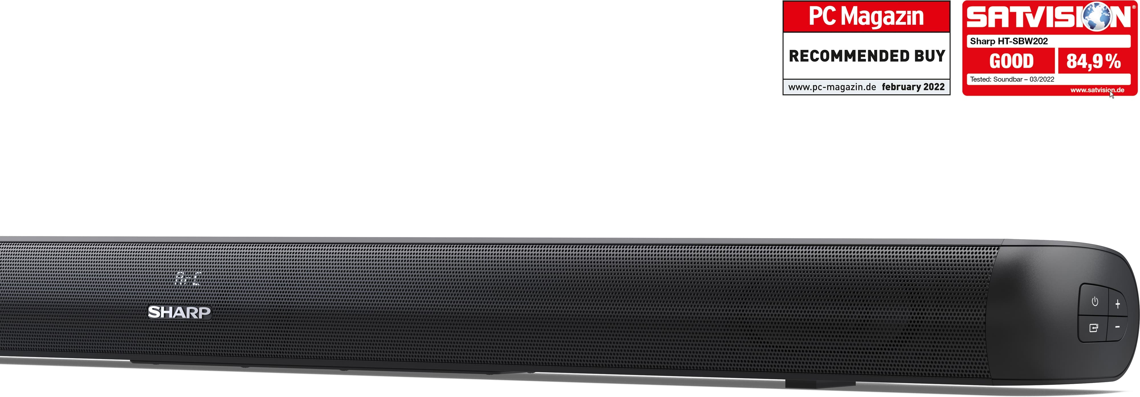 SHARP Soundbar-System HT-SBW202, Subwoofer, Bluetooth, HDMI, 200 W SHARP Soundbar-System HT-SBW202, Subwoofer, Bluetooth, HDMI, 200 W