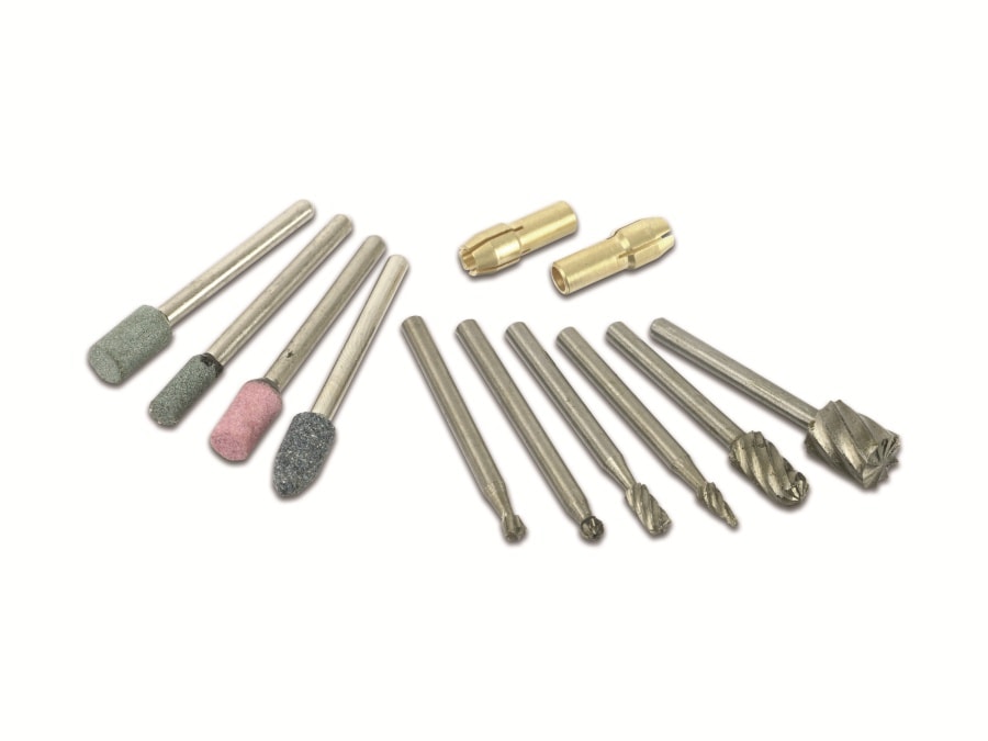 BGS TECHNIC Fräser-/Schleifsteinset, 12-teilig