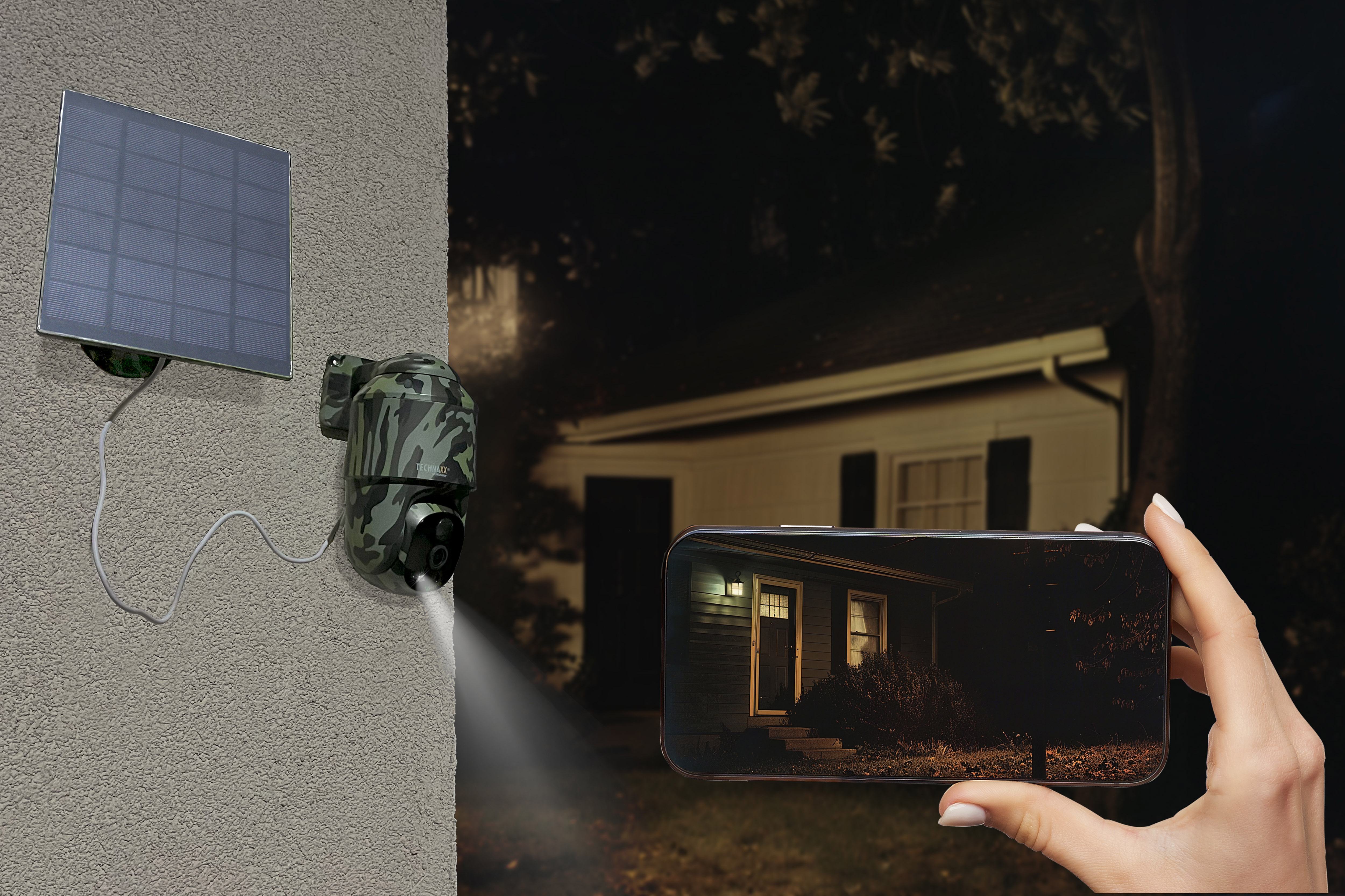 TECHNAXX Überwachungskamera 4G PT Dome TX-290, mit Solarmodul