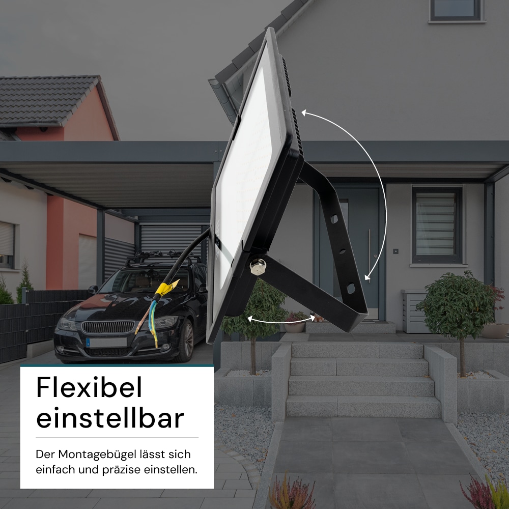 LUXULA LED-Fluter, EEK: F, 150W, 15000lm, 4000K, schwarz