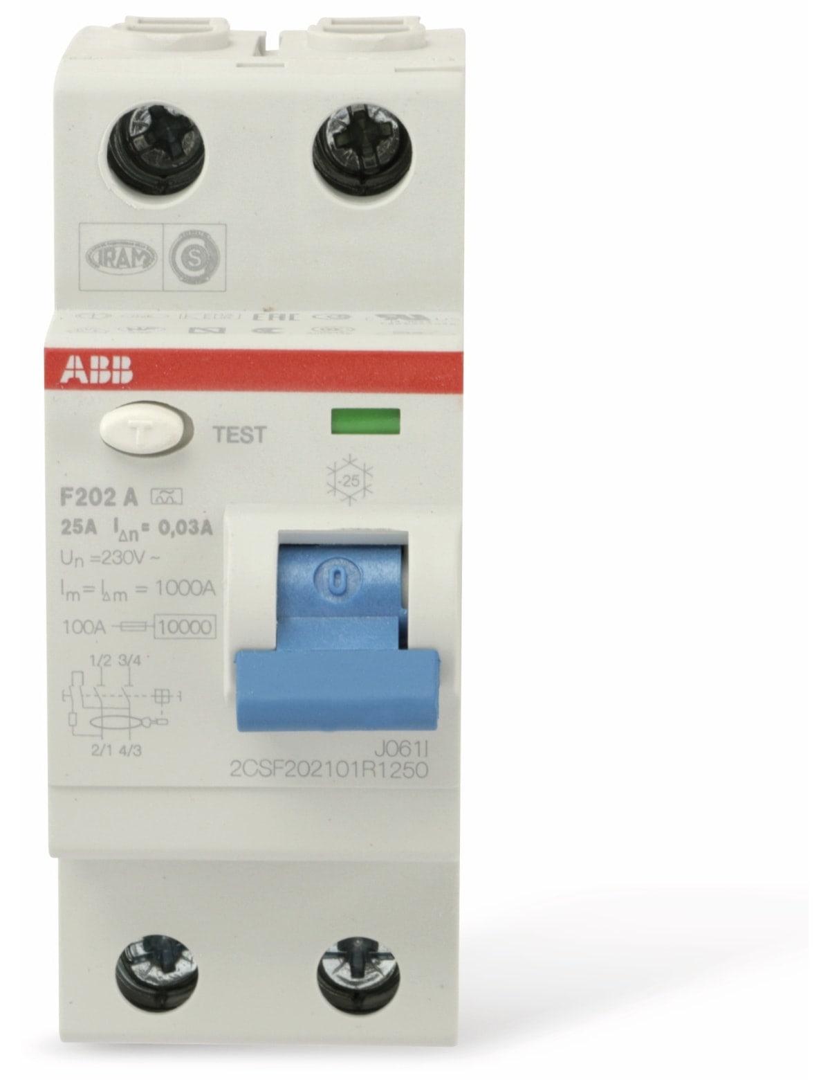 ABB Fehlerstrom-Schutzschalter F202A-25/0,03 ABB Fehlerstrom-Schutzschalter F202A-25/0,03