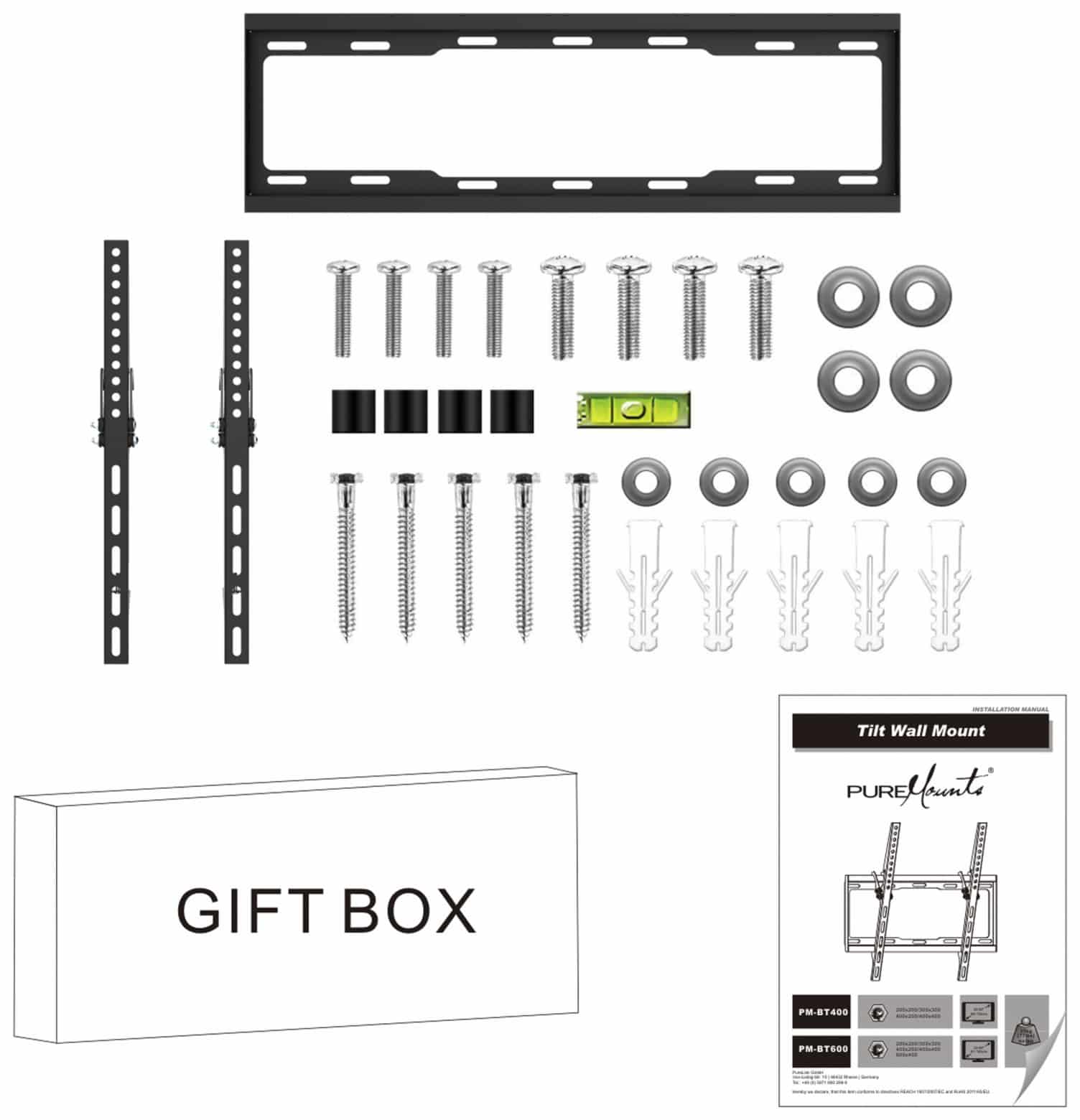 PUREMOUNTS TV-Wandhalter PM-BT600, VESA 600x400mm