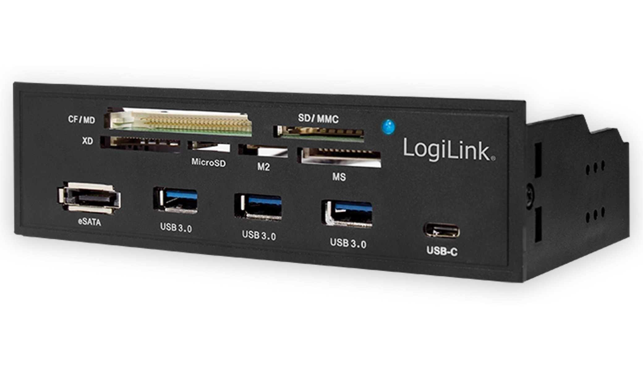 LOGILINK USB3.0 Einbau-Hub UA0341, mit Cardreader, 5,25"