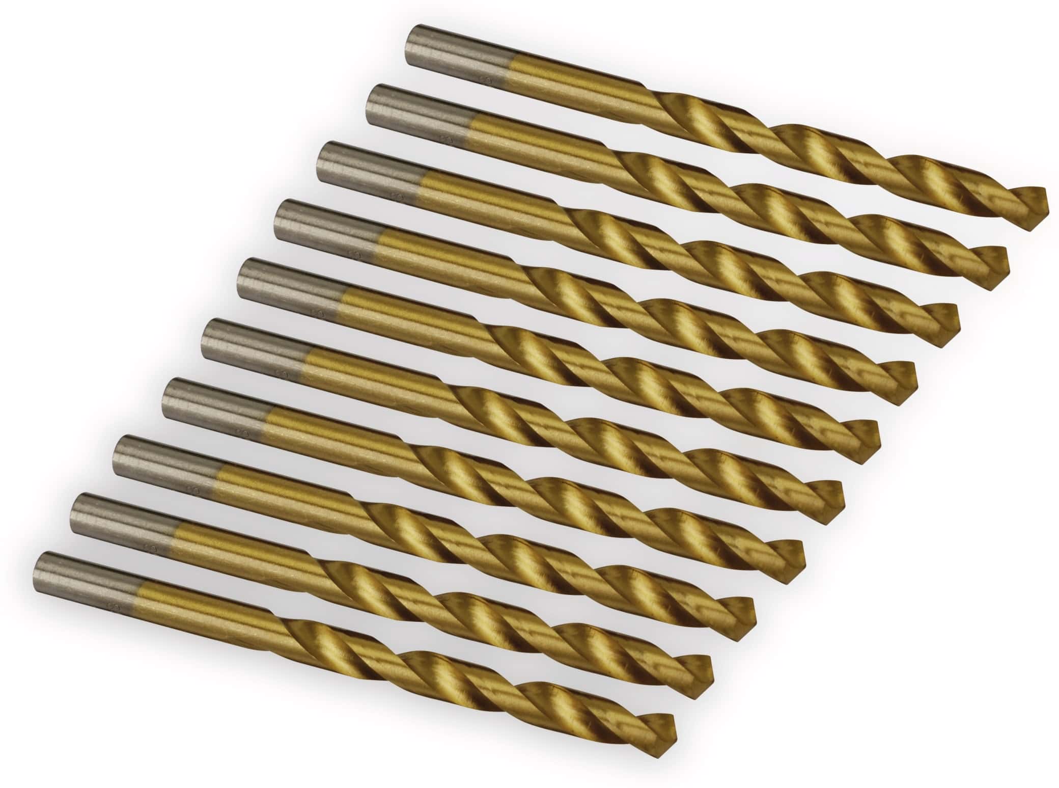DAYTOOLS HSS-Spiralbohrer, titaniumbeschichtet, Ø 7,50 mm, 10 Stück HSS-Spiralbohrer, titaniumbeschichtet, Ø 7,50 mm, 10 Stück