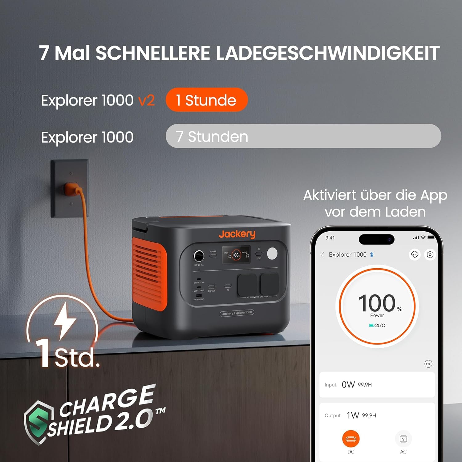JACKERY Tragbare Powerstation E1000V2, 1070 Wh, 30400 mAh, LiFePO4 JACKERY Tragbare Powerstation E1000V2, 1070 Wh, 30400 mAh, LiFePO4