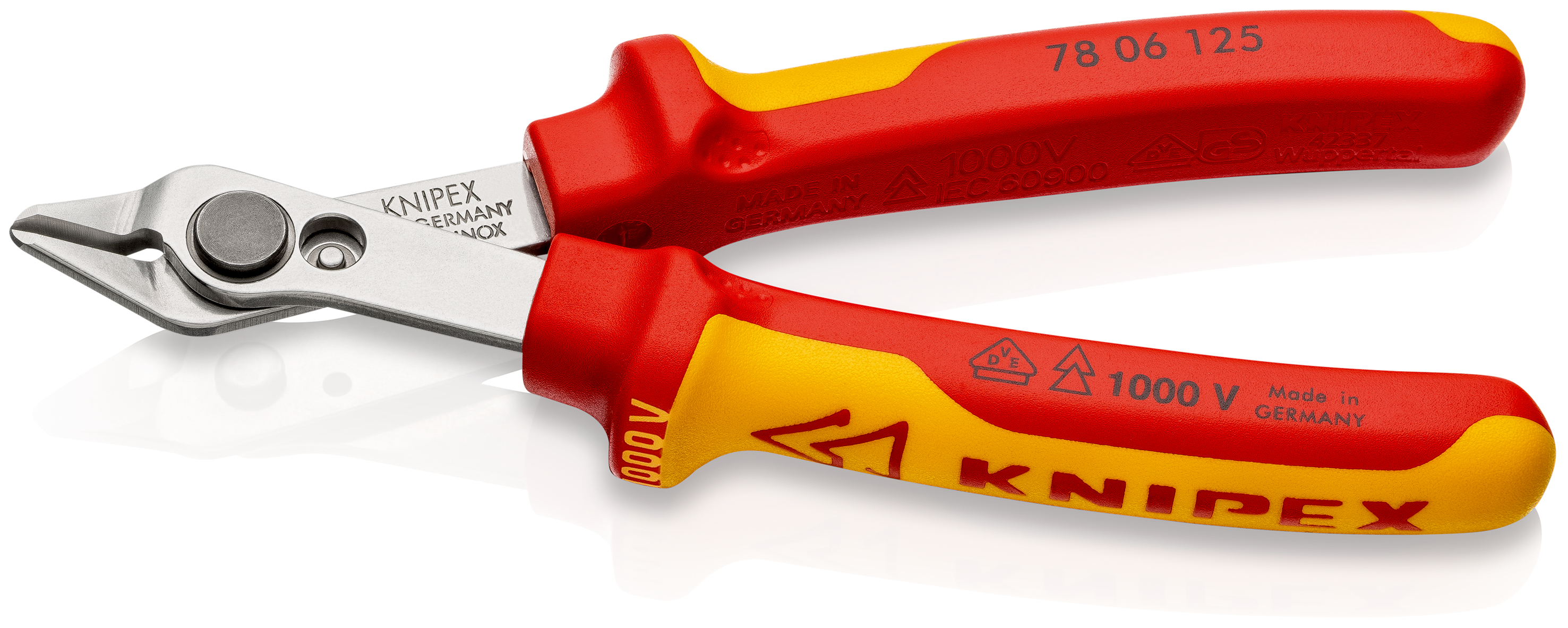 KNIPEX Seitenschneider Electronic Super Knips VDE, 78 06 125, 125 mm KNIPEX Seitenschneider Electronic Super Knips VDE, 78 06 125, 125 mm