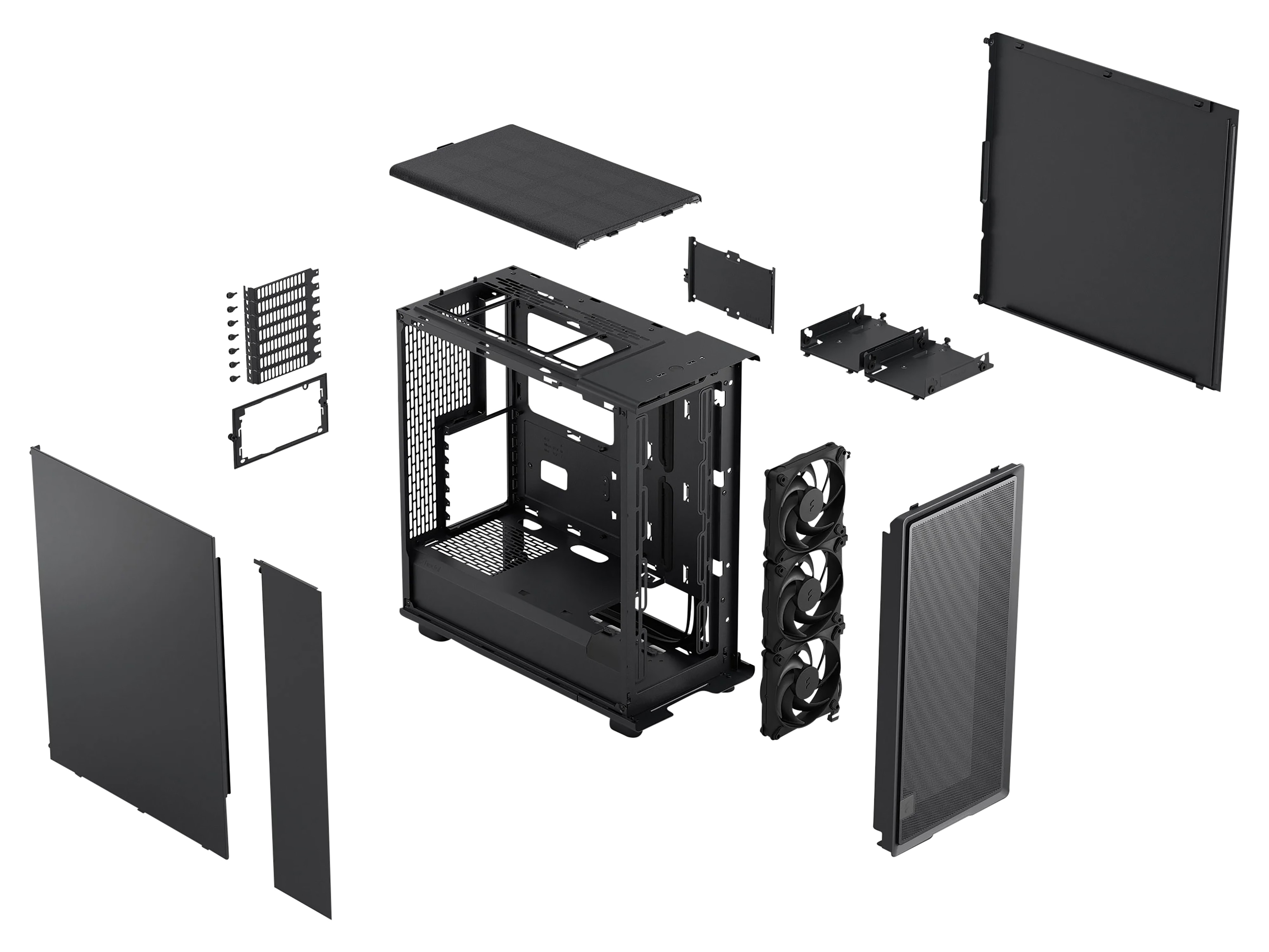 FRACTAL Midi Tower Design Epoch Black Solid