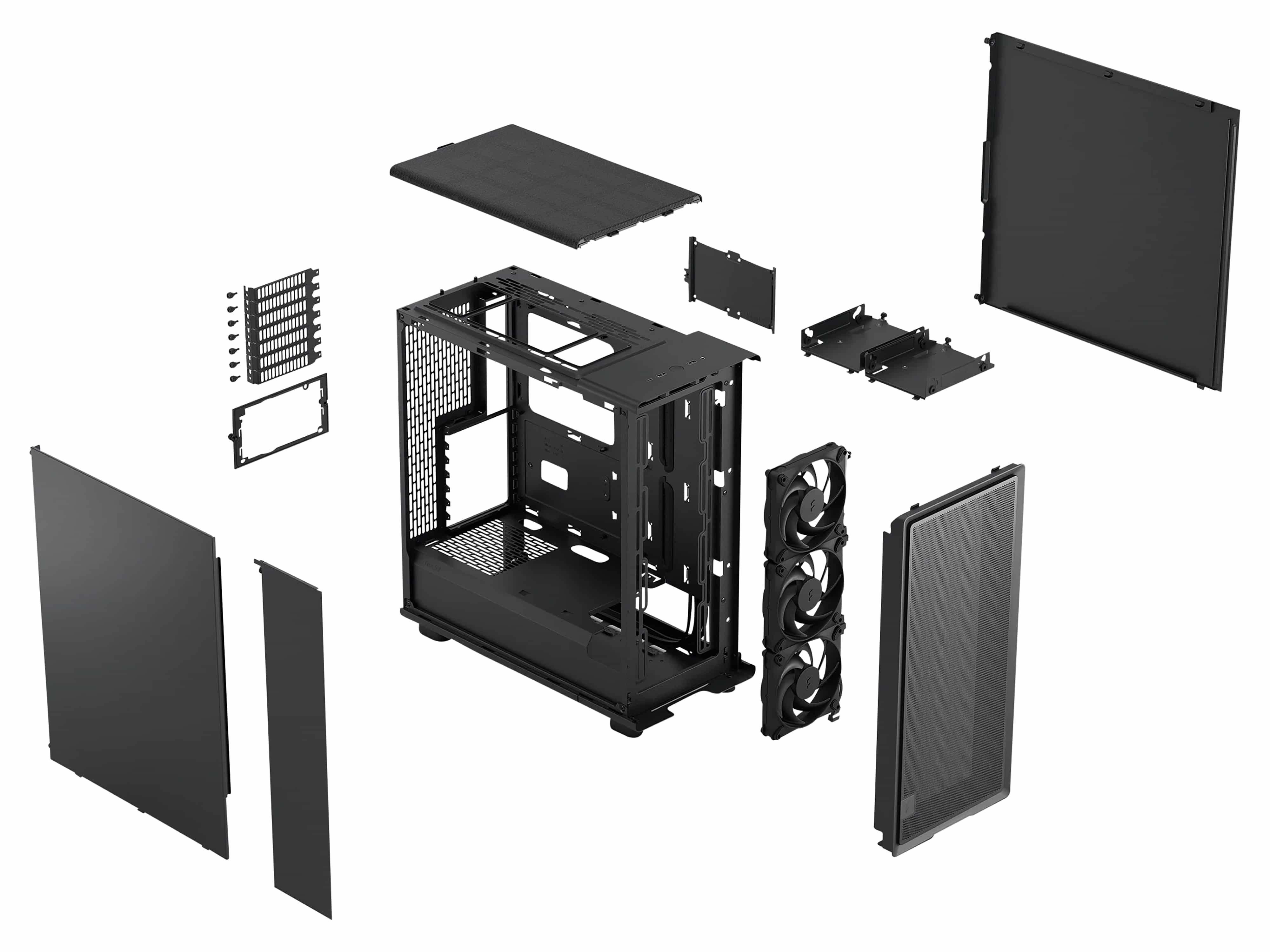 FRACTAL Midi Tower Design Epoch Black Solid