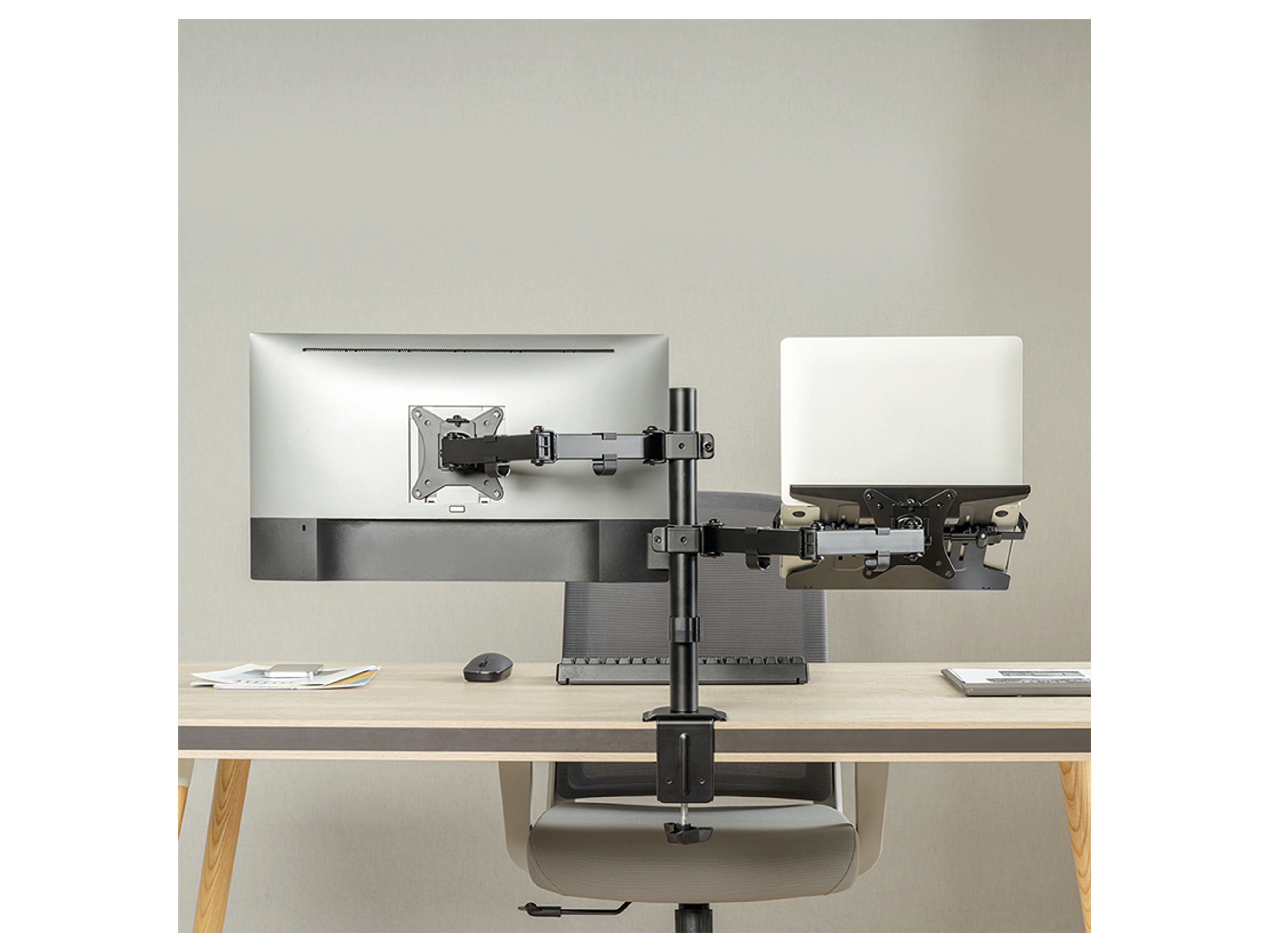 LOGILINK Monitorhalterung BP0175, 2-fach, 17"..32", für Notebooks/Tablets