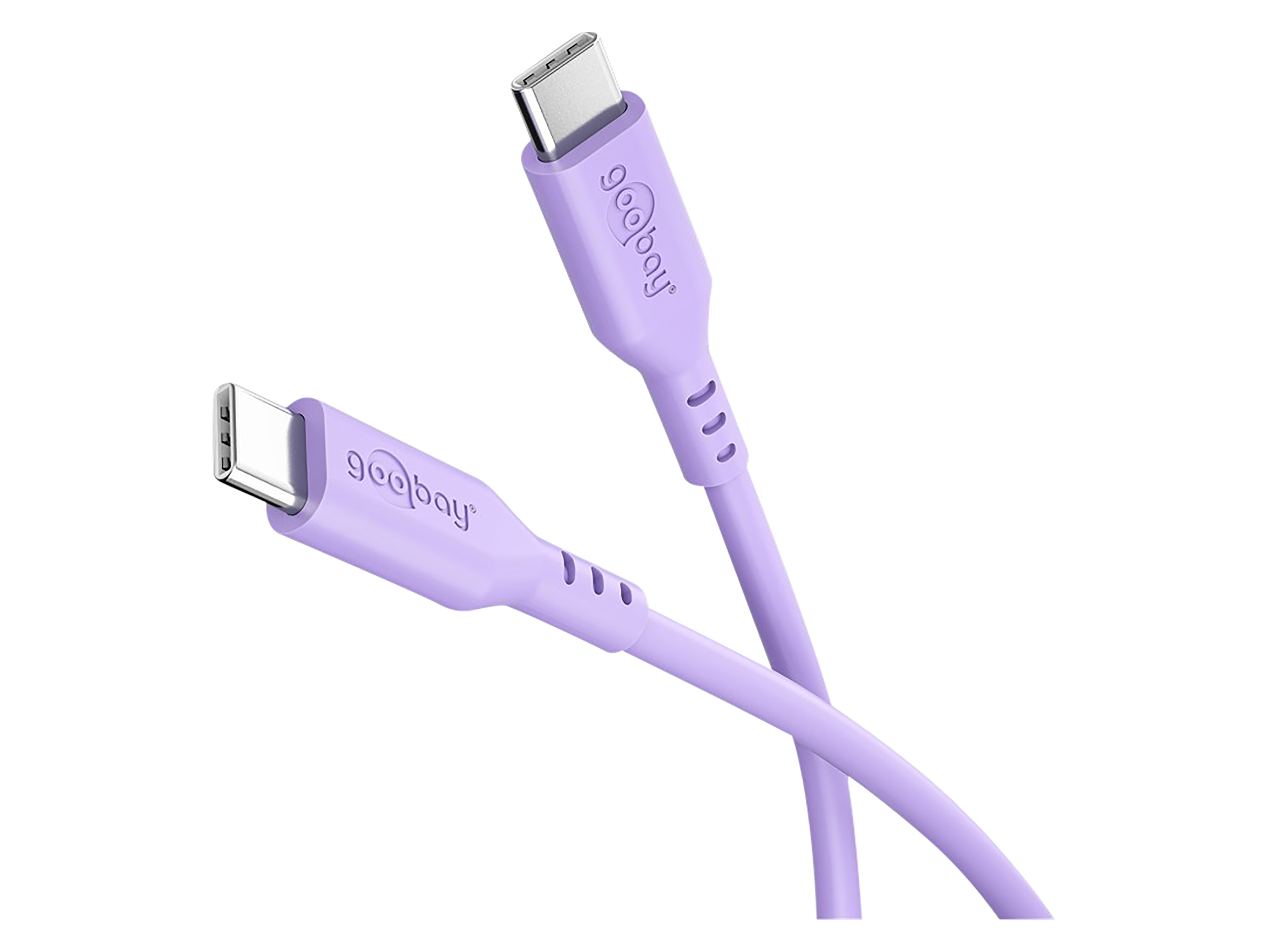 GOOBAY USB-C Kabel 77745 Silikon 1,5m violett GOOBAY USB-C Kabel 77745 Silikon 1,5m violett