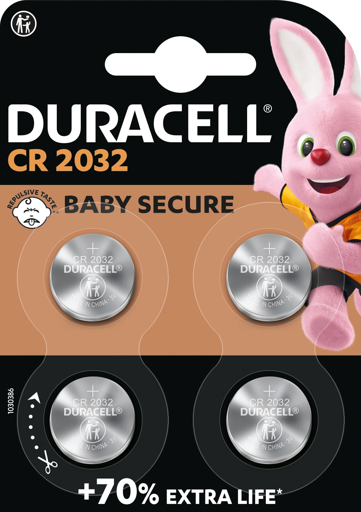 DURACELL Lithium-Knopfzelle CR2032, 3V, Electronics, 4 Stück
