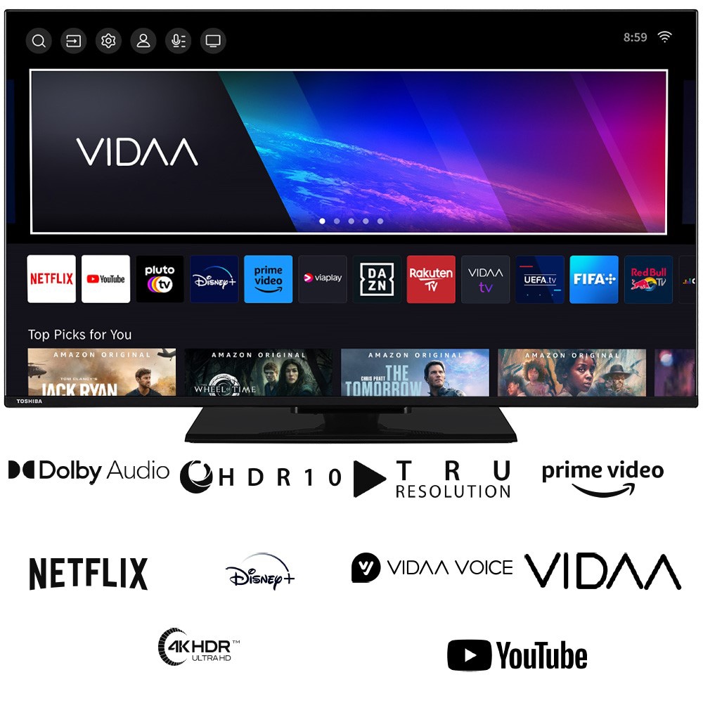 TOSHIBA LED-TV 43UV3463DA, 108 cm (43"), EEK: F, 4K TOSHIBA LED-TV 43UV3463DA, 108 cm (43"), EEK: F, 4K