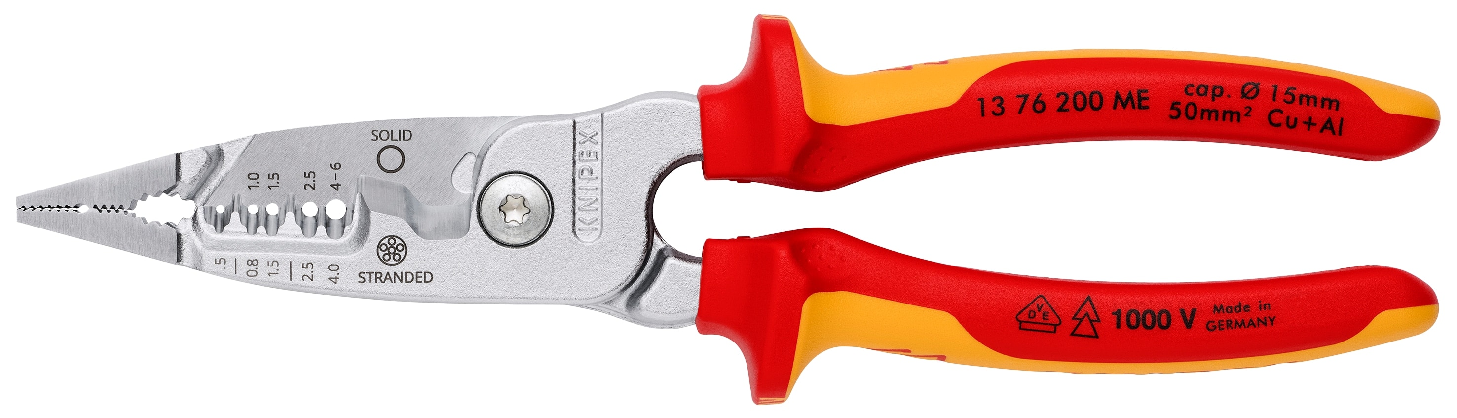 KNIPEX Multifunktions-Elektrikerzange, 13 76 200 ME, 200 mm KNIPEX Multifunktions-Elektrikerzange, 13 76 200 ME, 200 mm