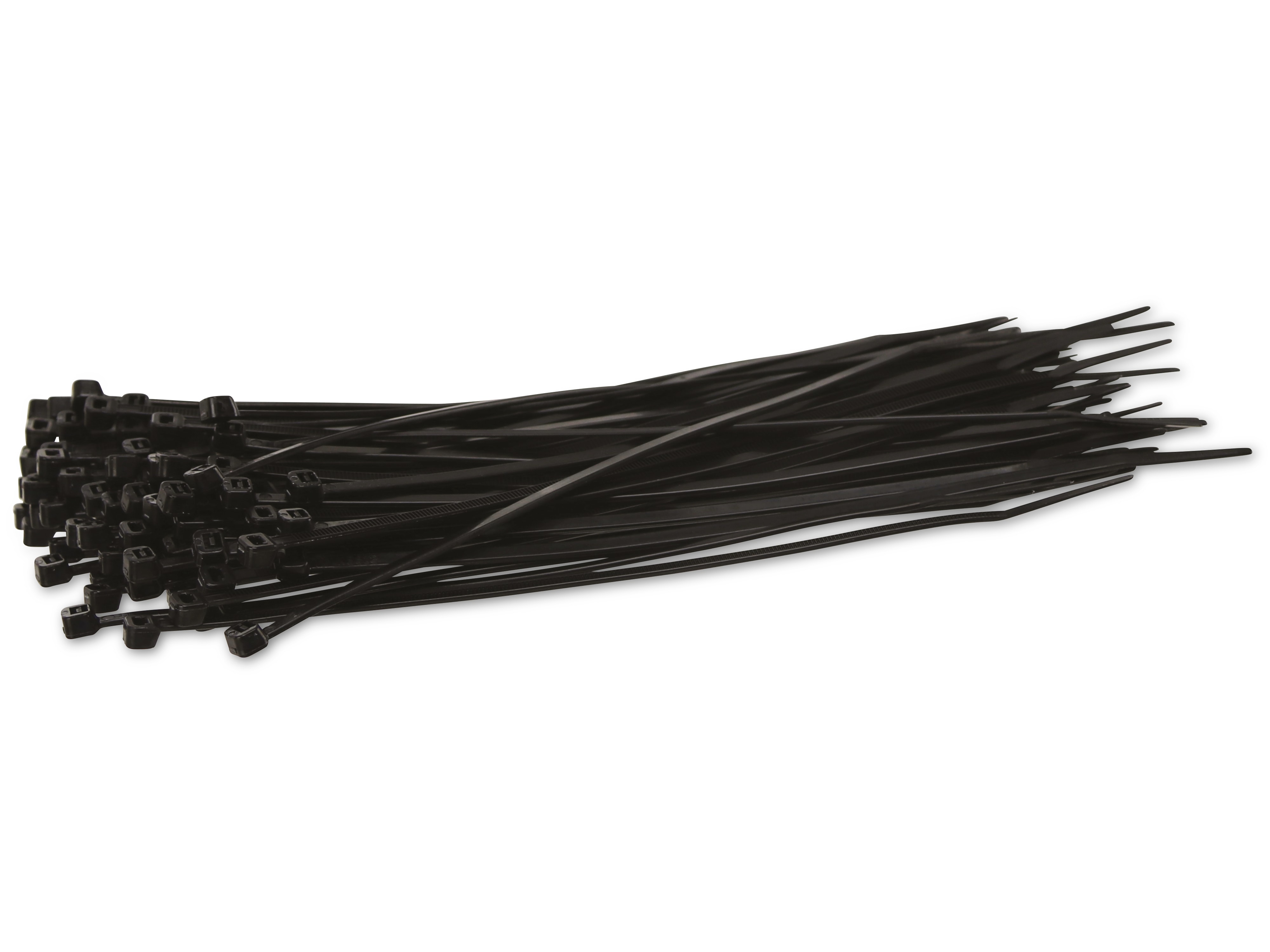 KSS Kabelbinder-Sortiment Polyamid 6.6, schwarz, 203x3,6, UV-beständig, 100 Stück KSS Kabelbinder-Sortiment Polyamid 6.6, schwarz, 203x3,6, UV-beständig, 100 Stück