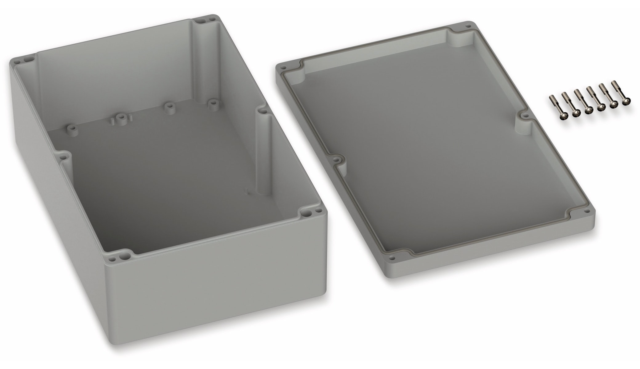 POLLIN, ABS Gehäuse, 240,3 x 160,3 x 90 mm, IP66, Lichtgrau