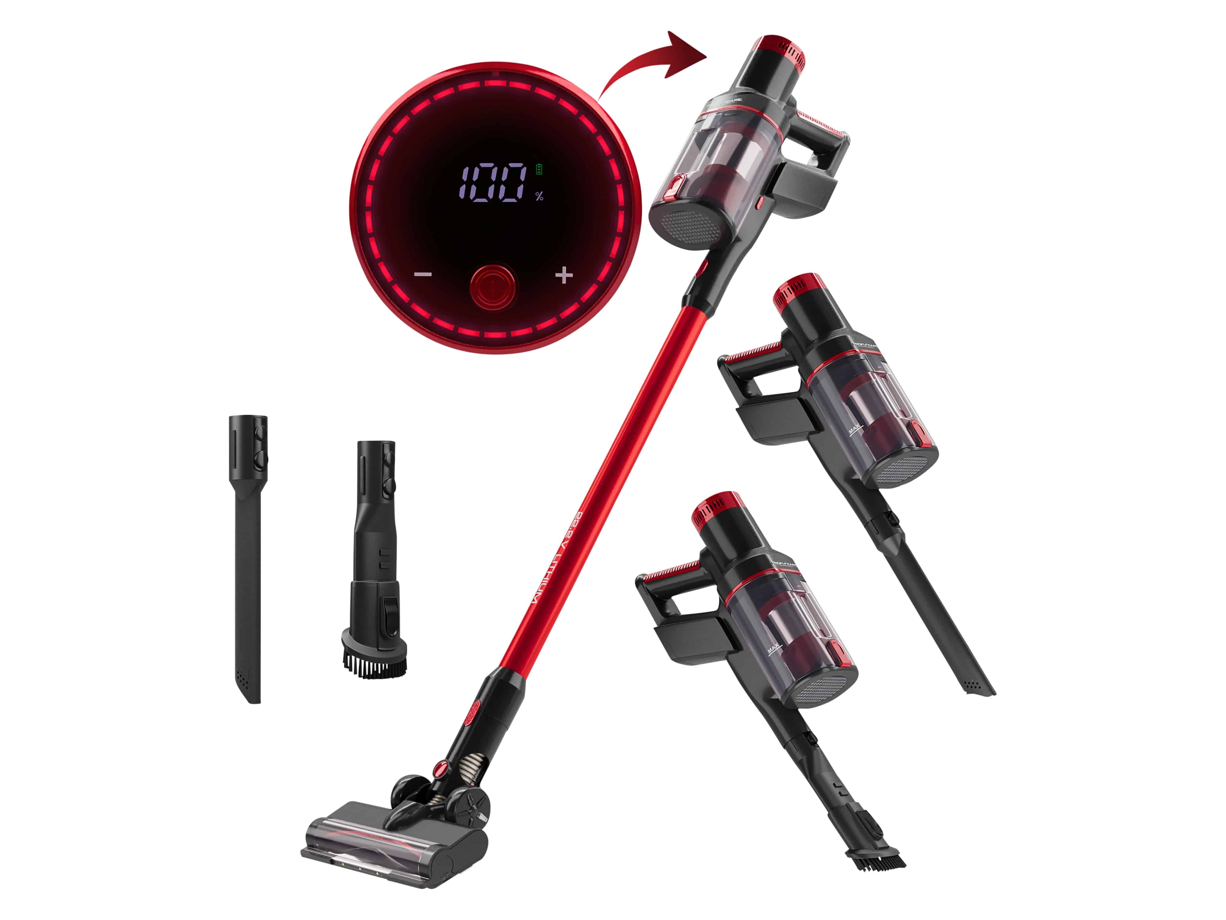 PROFI CARE Akku Staubsauger PC-BS 3136 A, anthrazit-rot, 2200 mAh, 22,2V PROFI CARE Akku Staubsauger PC-BS 3136 A, anthrazit-rot, 2200 mAh, 22,2V