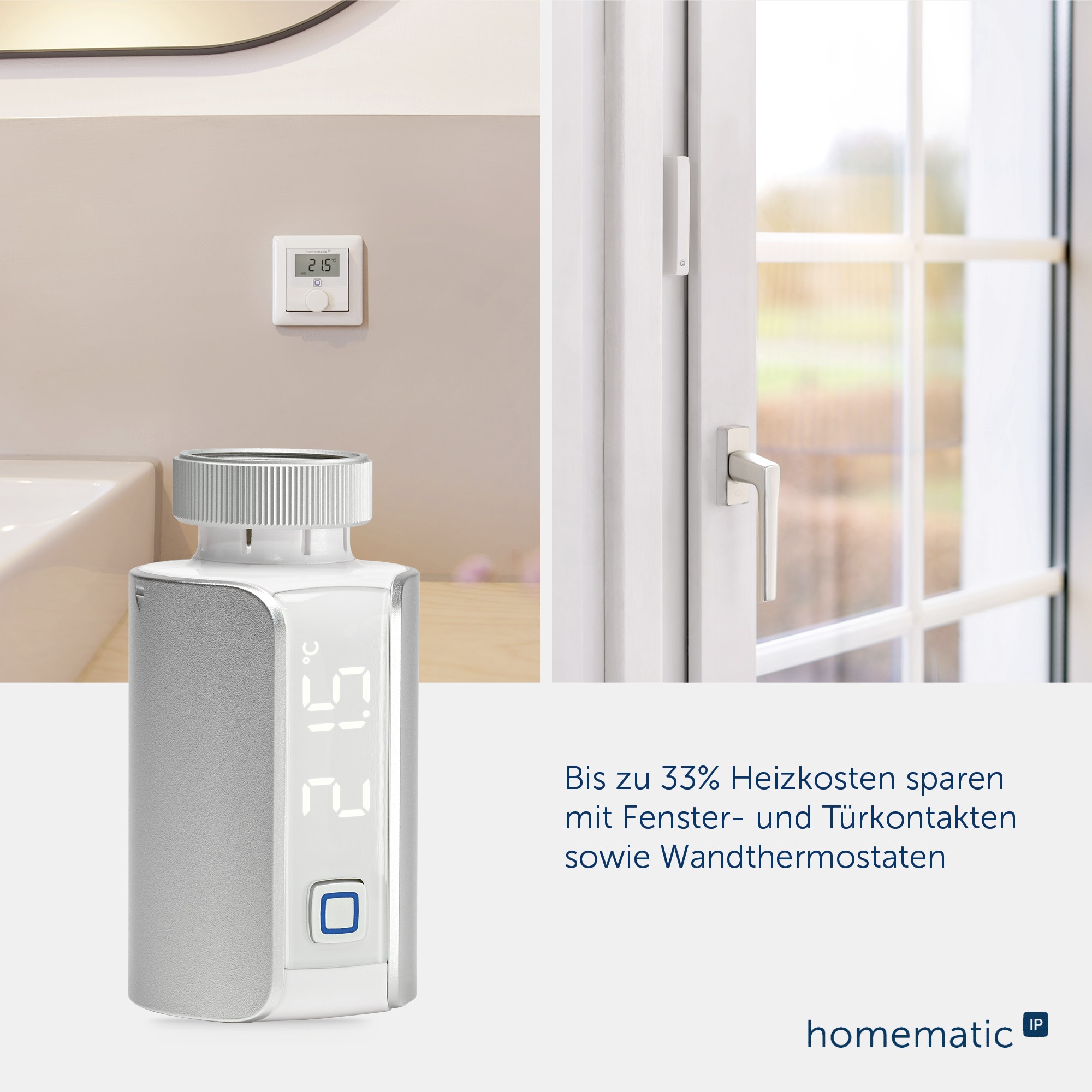 HOMEMATIC IP 156650A0, Heizkörperthermostat EVO, silber