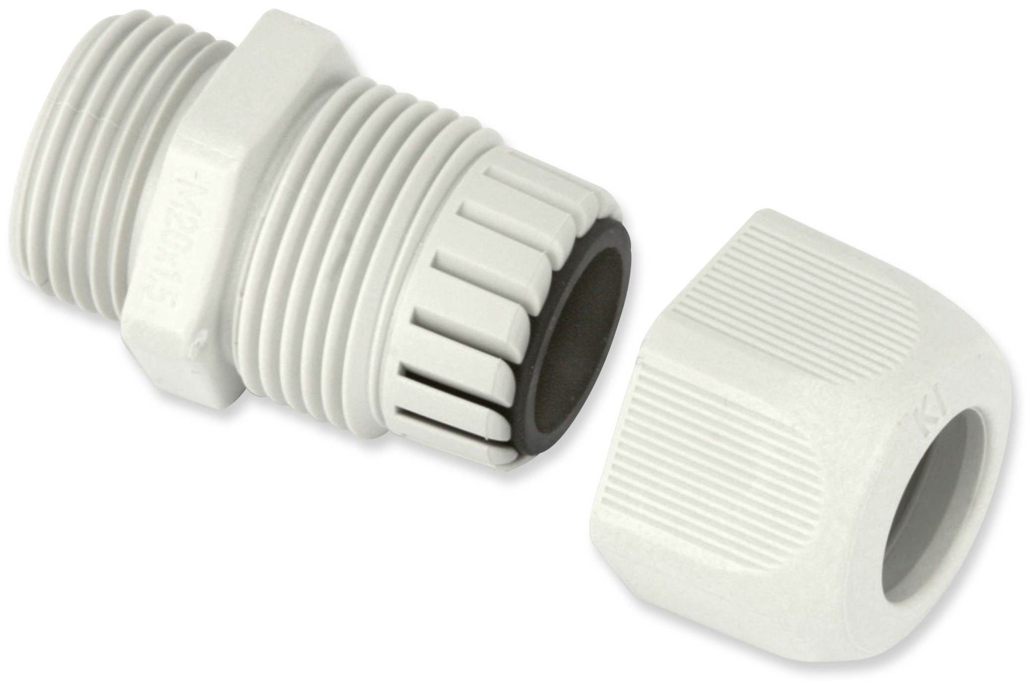 Kabelverschraubung aus Polyamid, M32, lichtgrau