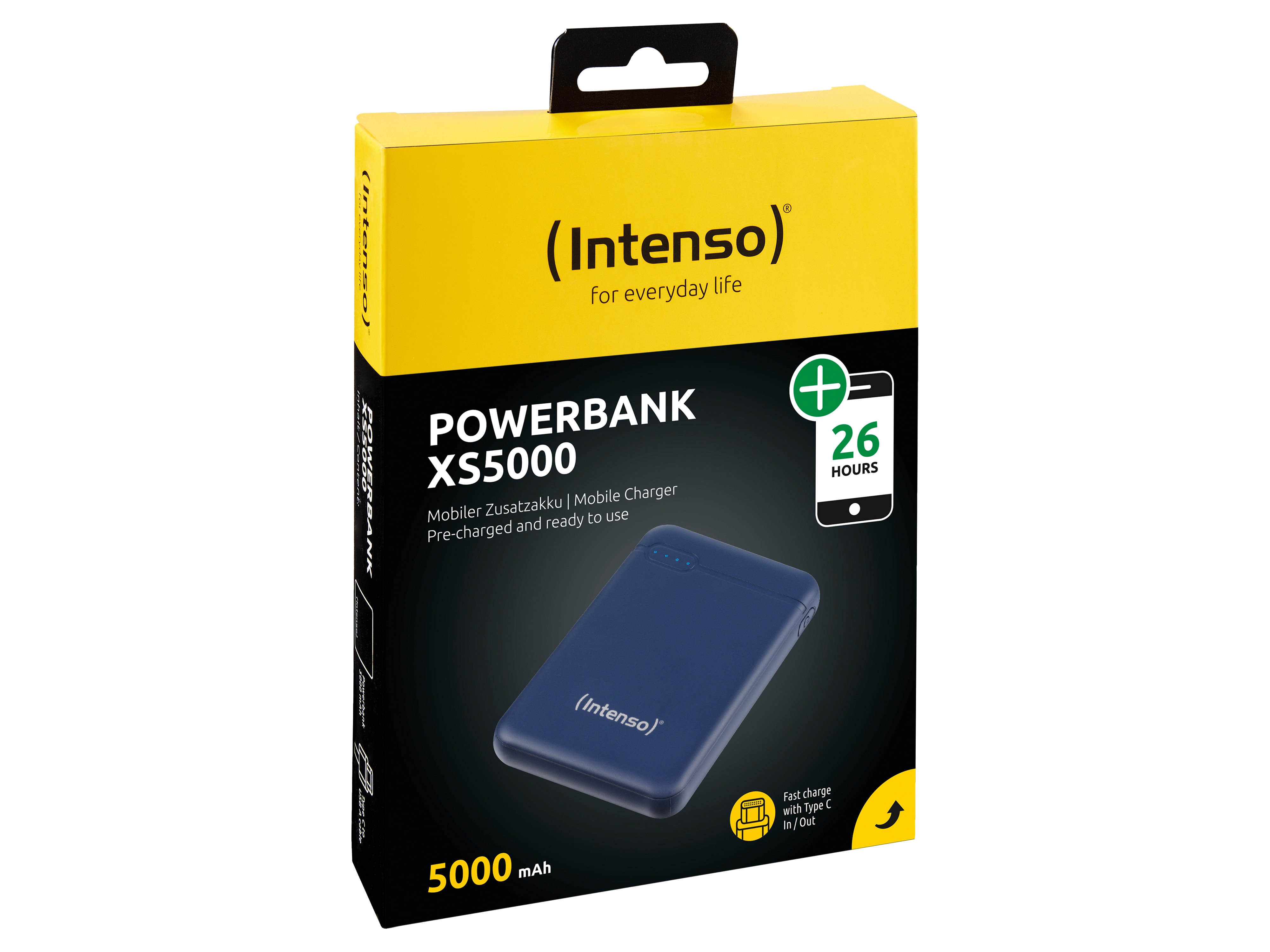 INTENSO USB Powerbank 7313525 XS 5000, 5.000 mAh, dunkelblau