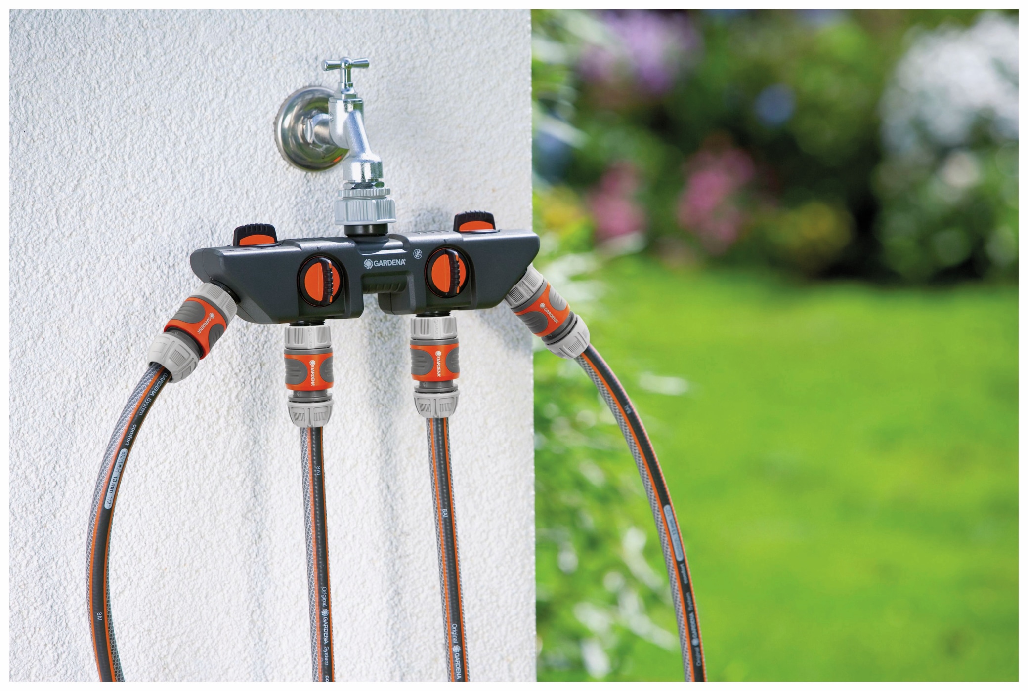 GARDENA 4-Wege-Verteiler 8194-20, 33,3 mm (G 1"), 26,5 mm (G 3/4") GARDENA 4-Wege-Verteiler 8194-20, 33,3 mm (G 1"), 26,5 mm (G 3/4")