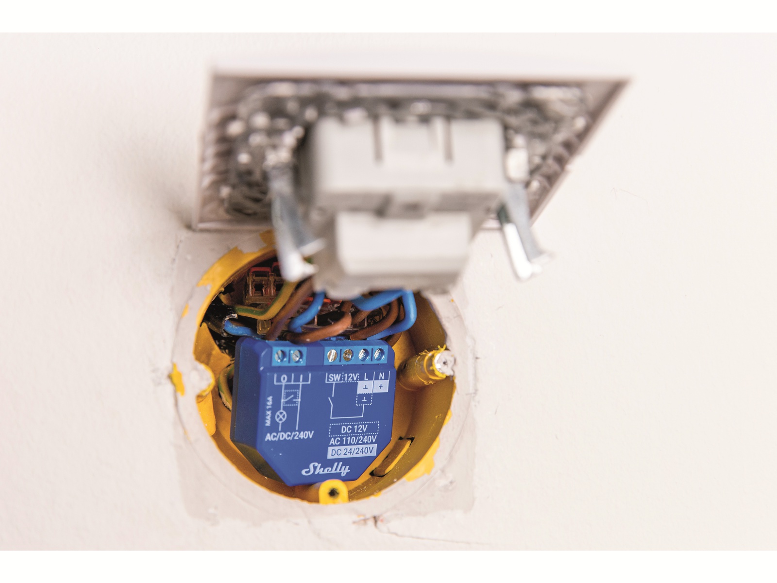 SHELLY WLAN-Schaltaktor Plus 1, 16 A, Bluetooth, 2 Stück