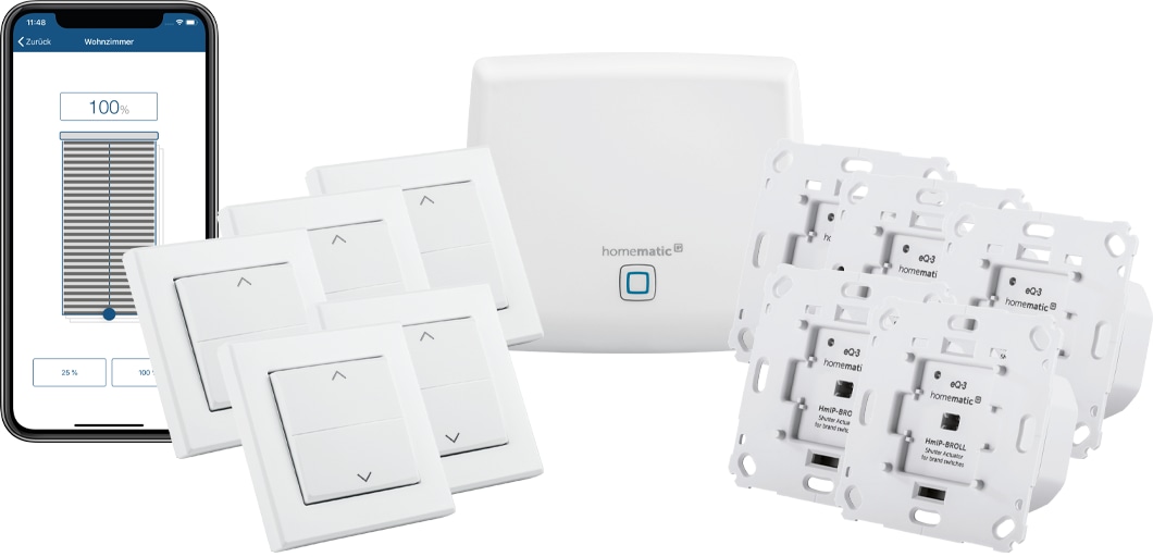HOMEMATIC IP Starterset Beschattung für 5 Rollläden & Markisen HOMEMATIC IP Starterset Beschattung für 5 Rollläden & Markisen
