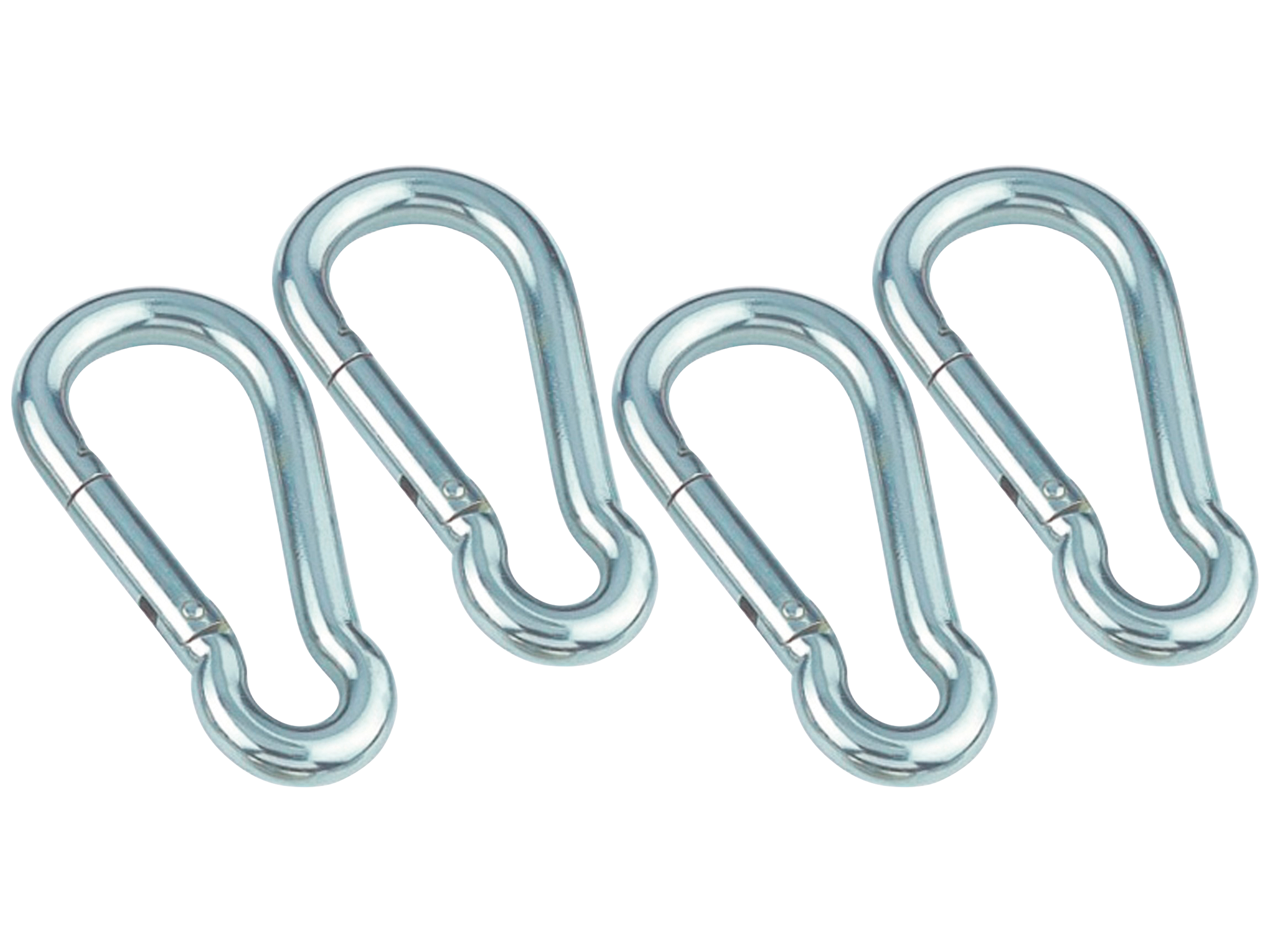 MARINETECH Karabinerhaken, Edelstahl A4, 7x70 mm, 4 Stück