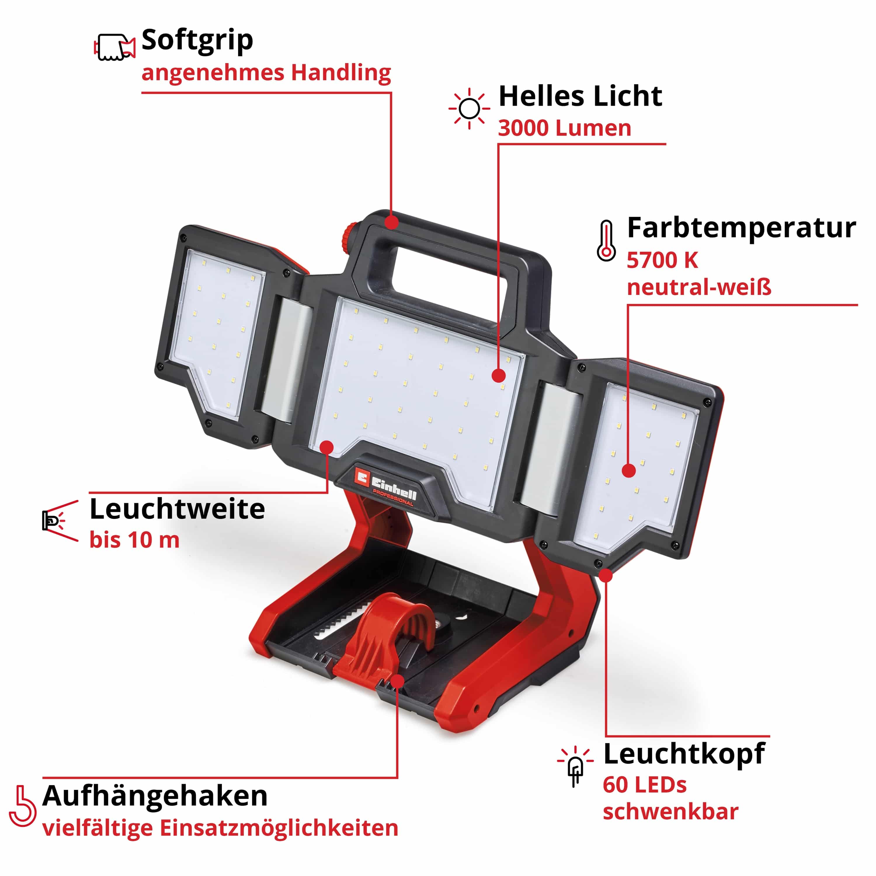 EINHELL PROFESSIONAL Akku-Lampe TP-CL 3000 Li-Set EINHELL Akku-Lampe TP-CL 3000 Li-Set