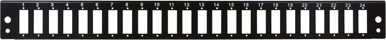LOGILINK Frontblende FB2402B, schwarz, für 19" Spleißbox, 24x SC/LC Quad