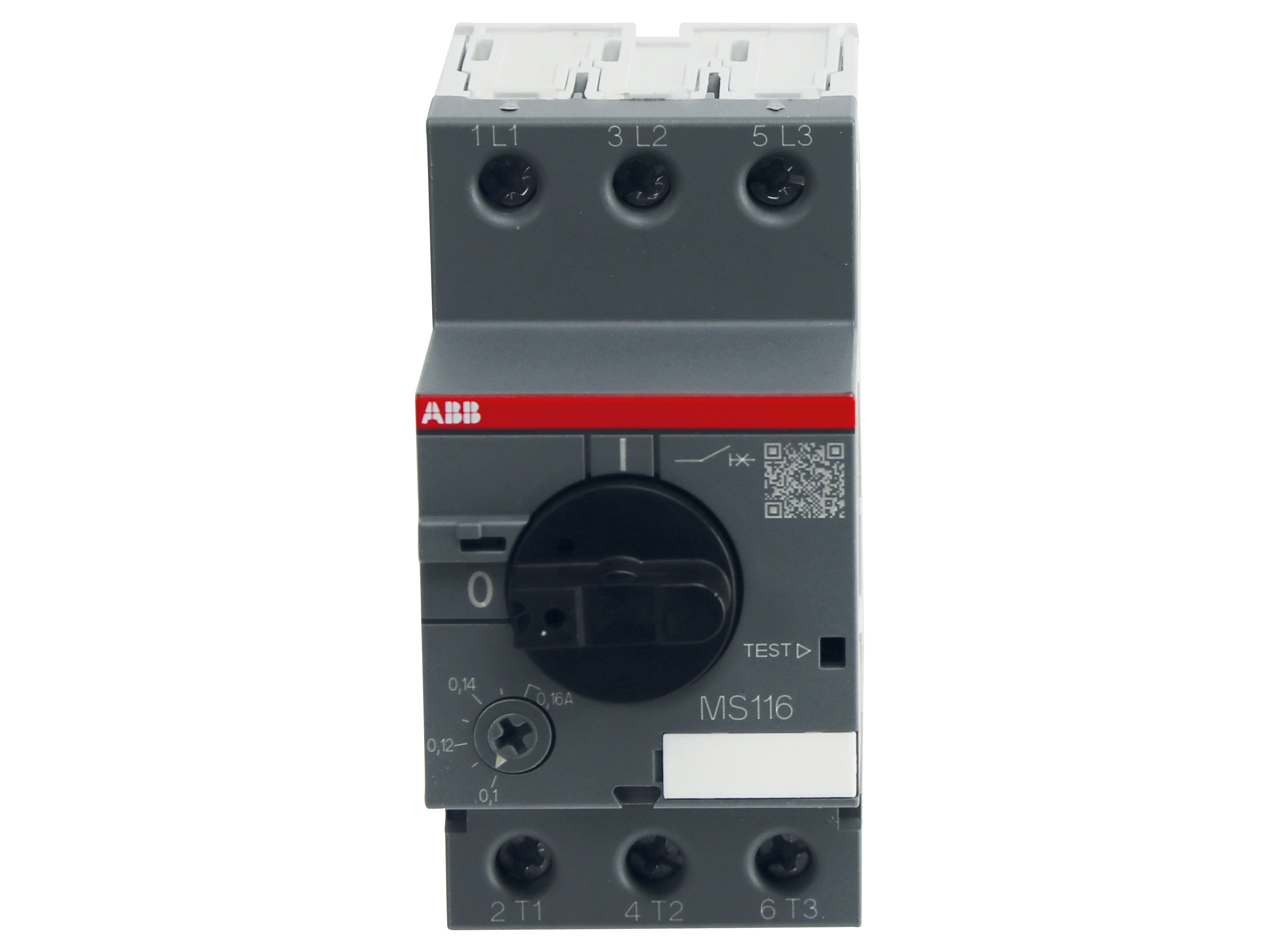 ABB Motorschutzschalter MS116-0.16, Auslöseklasse 10 A, 0.1...0.16 A