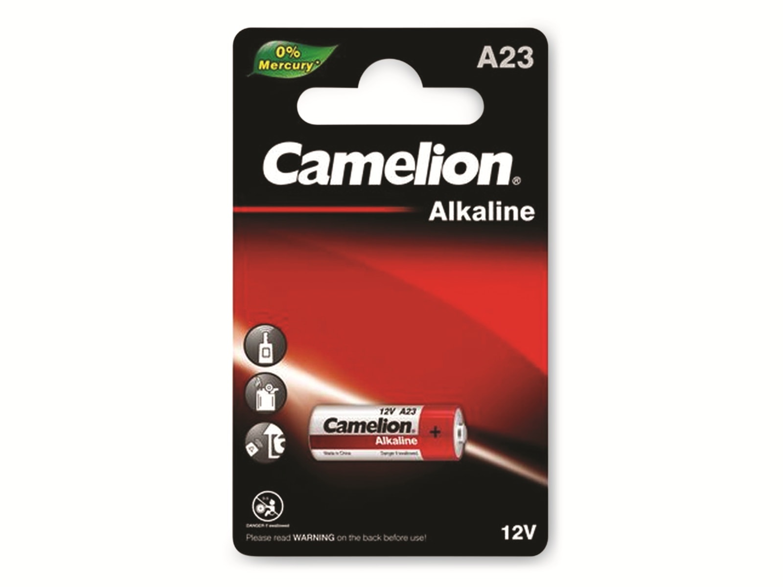 CAMELION 12V-Batterie, Plus Alkaline, A23, 1 Stück