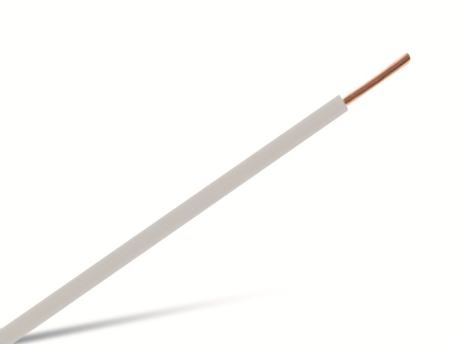 Installationsdraht H05V-U, 1 mm², 100 m, weiß Installationsdraht H05V-U, 1 mm², 100 m, weiß